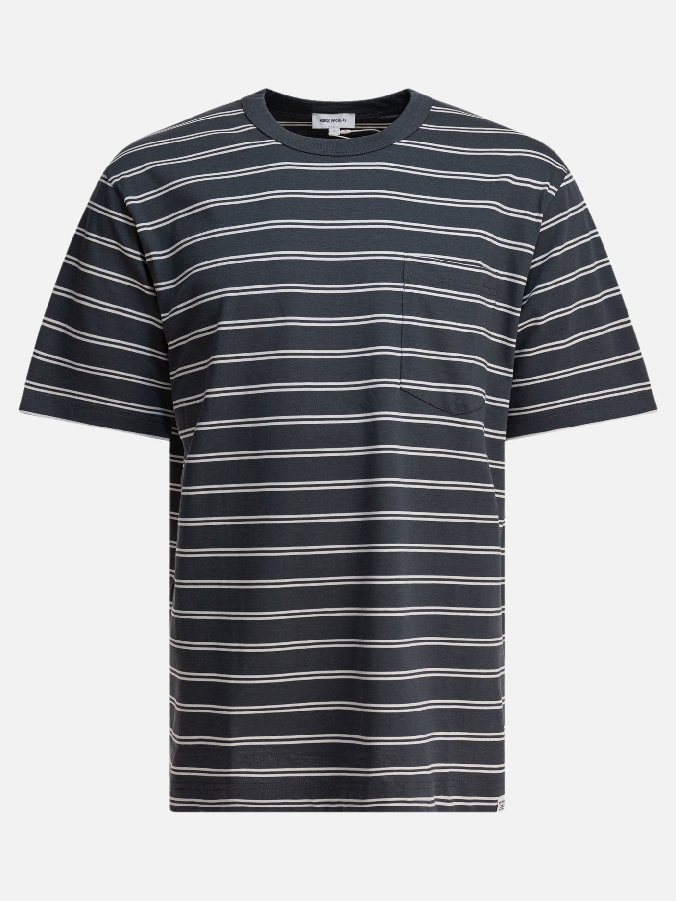 Crewneck t-shirts Striped  Grey - Norse Projects Men | PDP | VIETTI Online Store | thumbnail