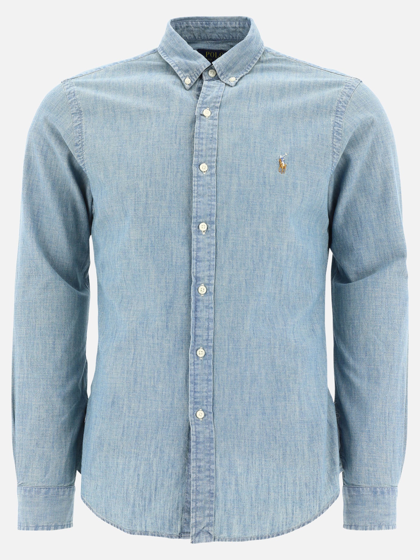 Polo Ralph Lauren Slim-fit chambray shirt 10446741_S Light blue thumbnail_1