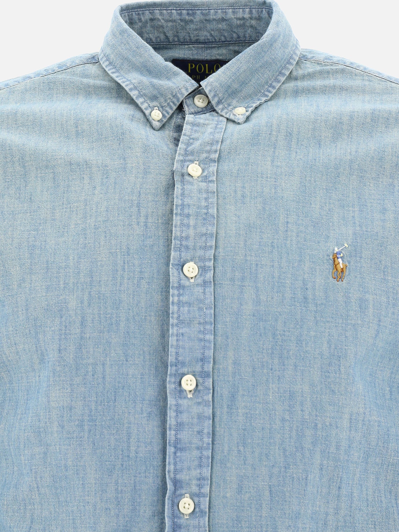 Polo Ralph Lauren Slim-fit chambray shirt 10446741_S Light blue thumbnail_3