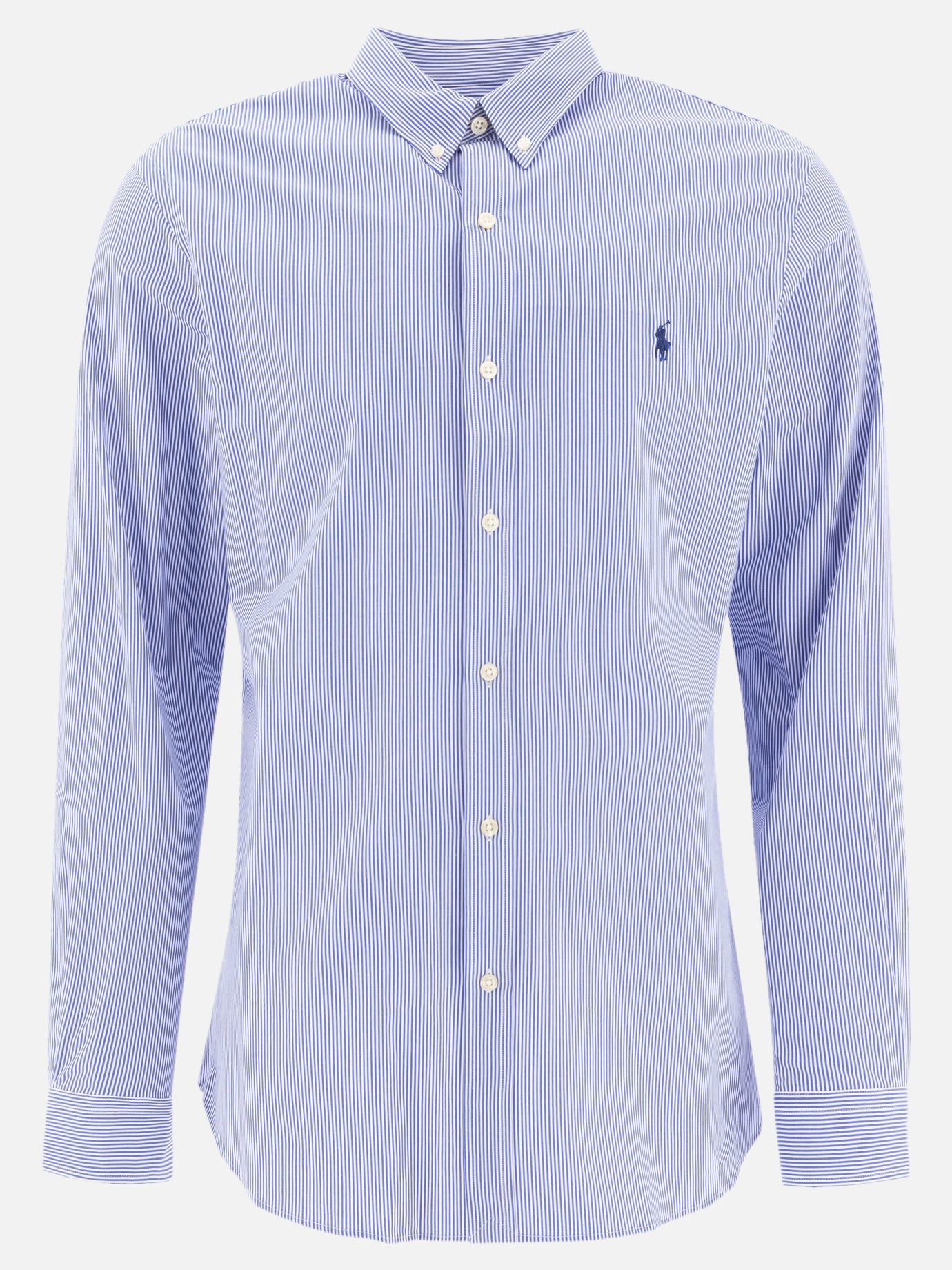 Polo Ralph Lauren Striped stretch poplin shirt 18638353_S Blue thumbnail_1