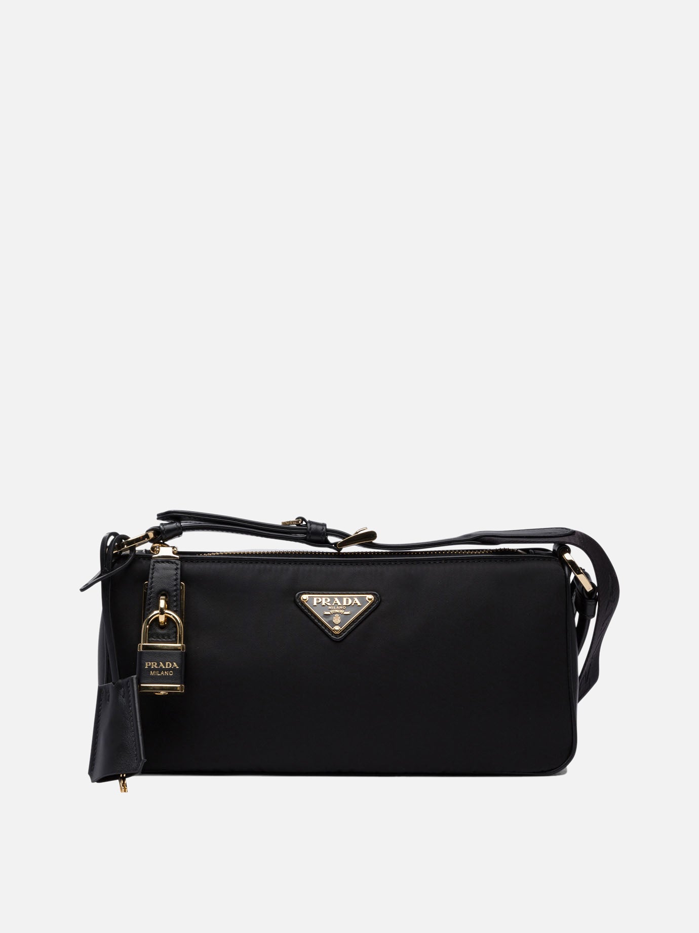 Prada Re-Nylon and leather small shoulder bag 14350082_UNI Black thumbnail_1