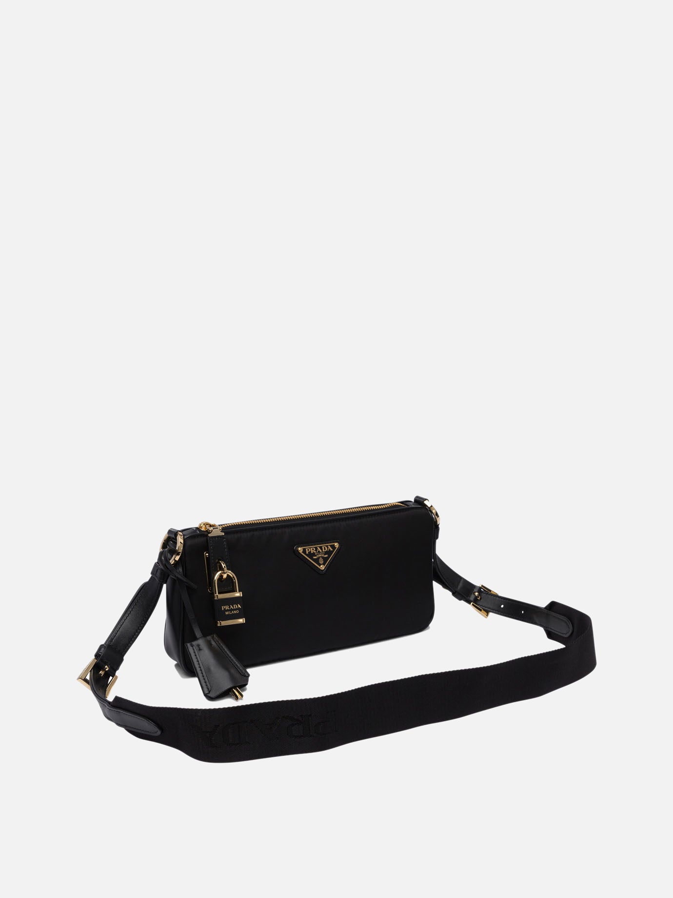 Prada Re-Nylon and leather small shoulder bag 14350082_UNI Black thumbnail_2
