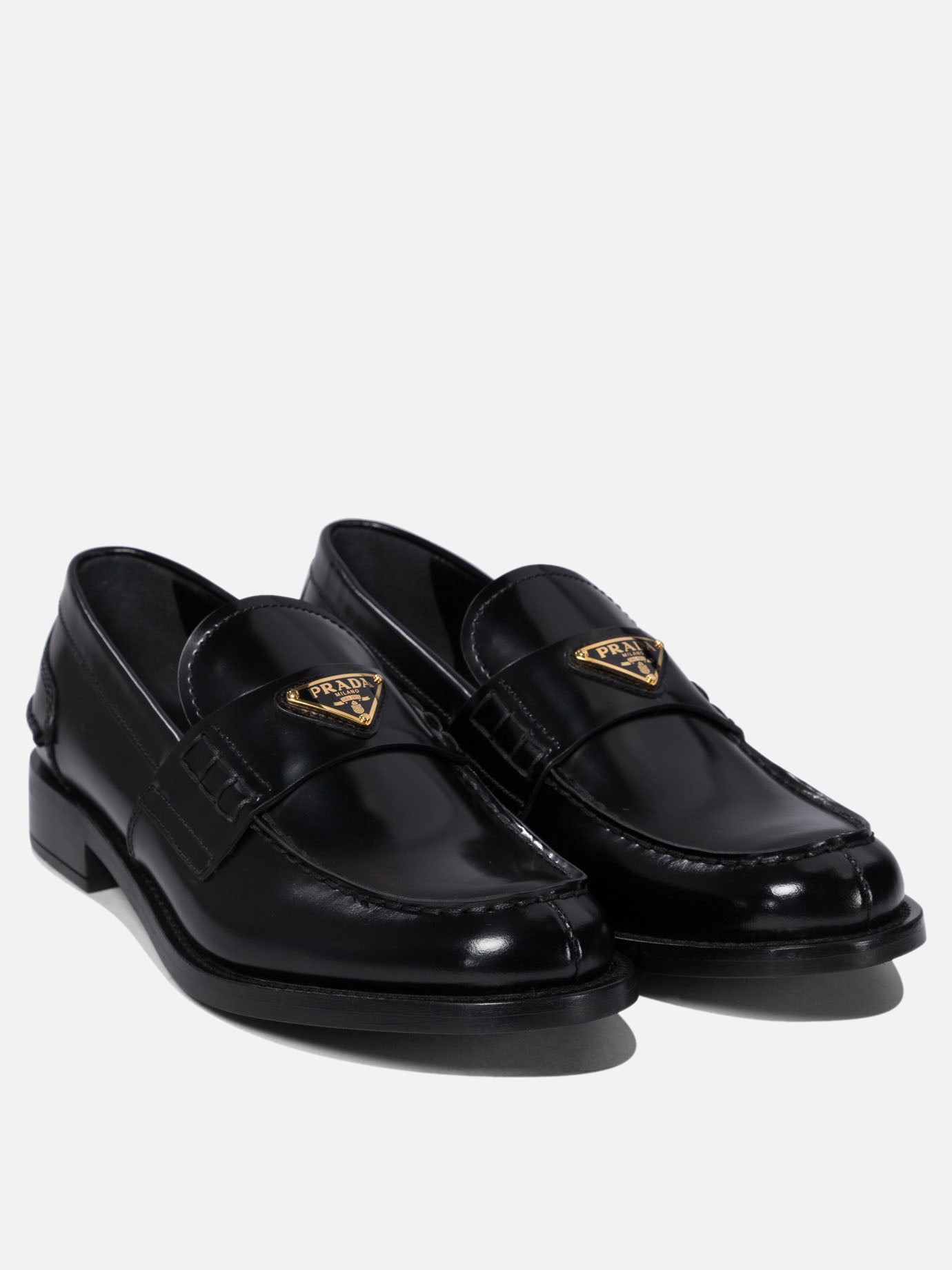 Prada Brushed leather loafers 16375369_36 Black thumbnail_2