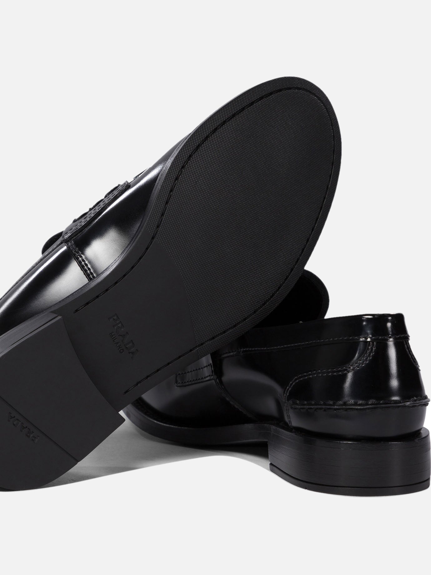 Prada Brushed leather loafers 16375369_36 Black thumbnail_5