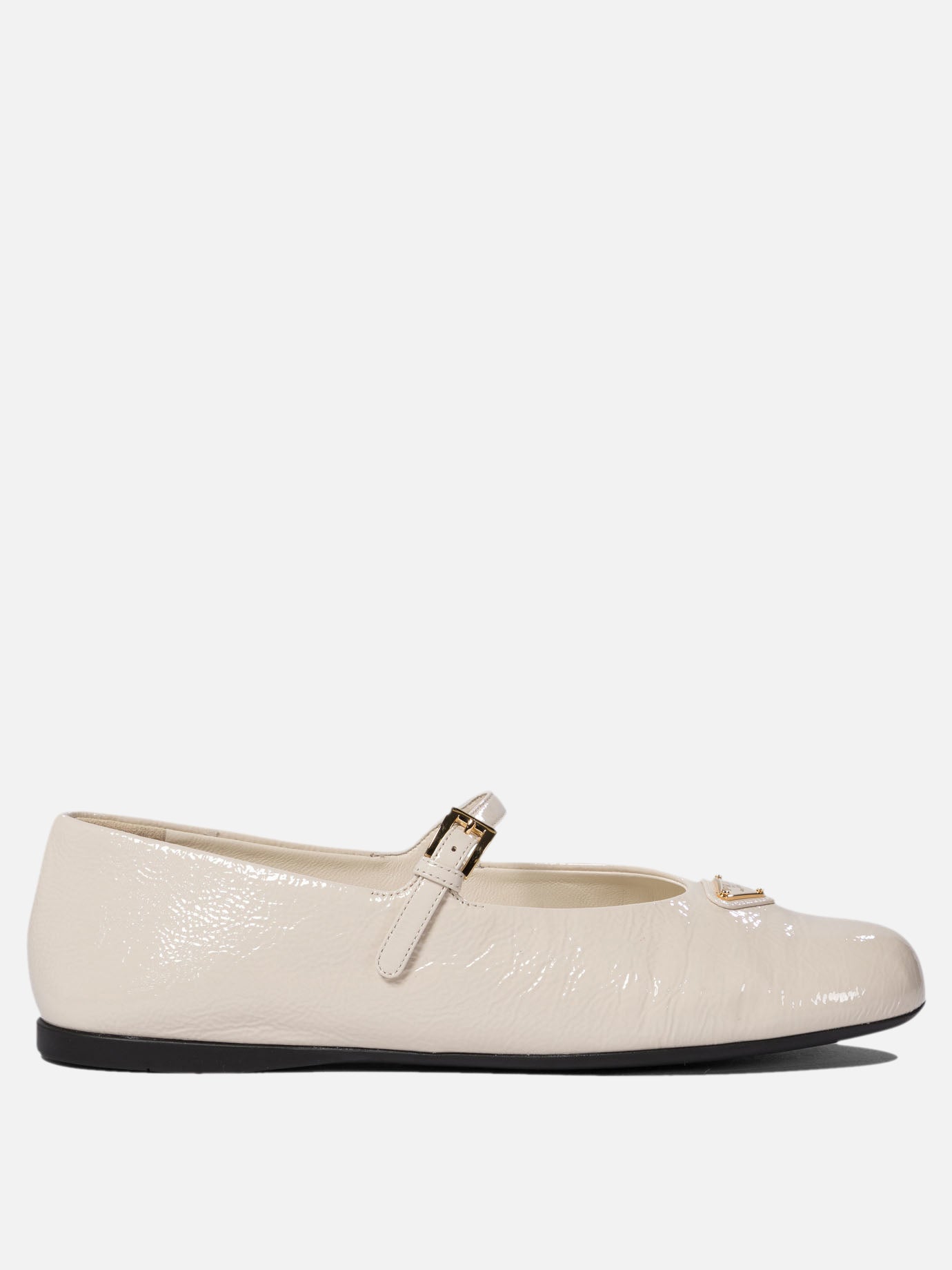 Prada Patent leather ballet flats 13494384_36 White thumbnail_1