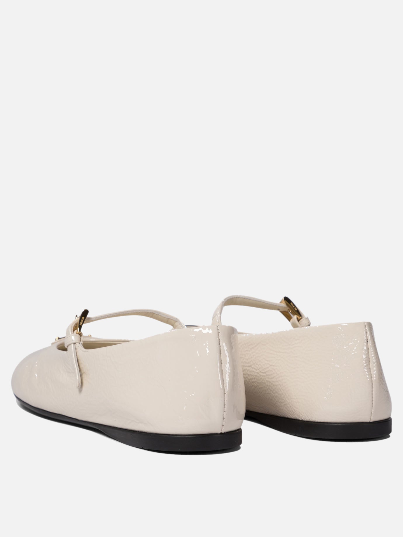 Prada Patent leather ballet flats 13494384_36 White thumbnail_4