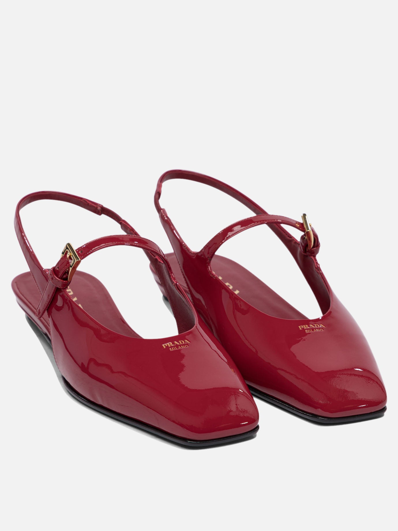 Prada Patent leather slingback ballet flats 16033119_37 Red thumbnail_2