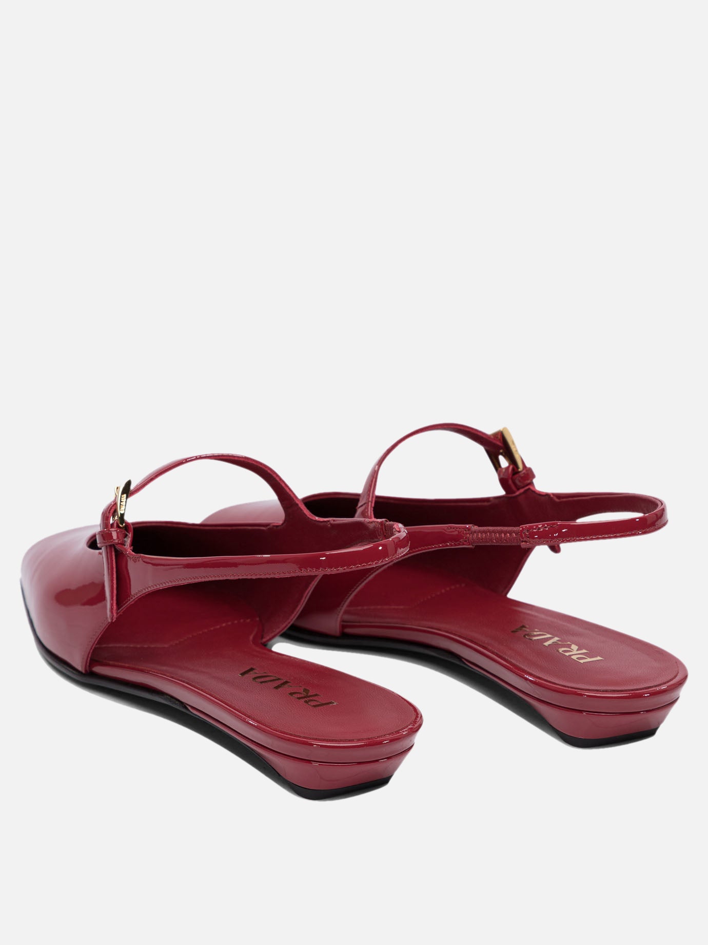 Prada Patent leather slingback ballet flats 16033119_37 Red thumbnail_4