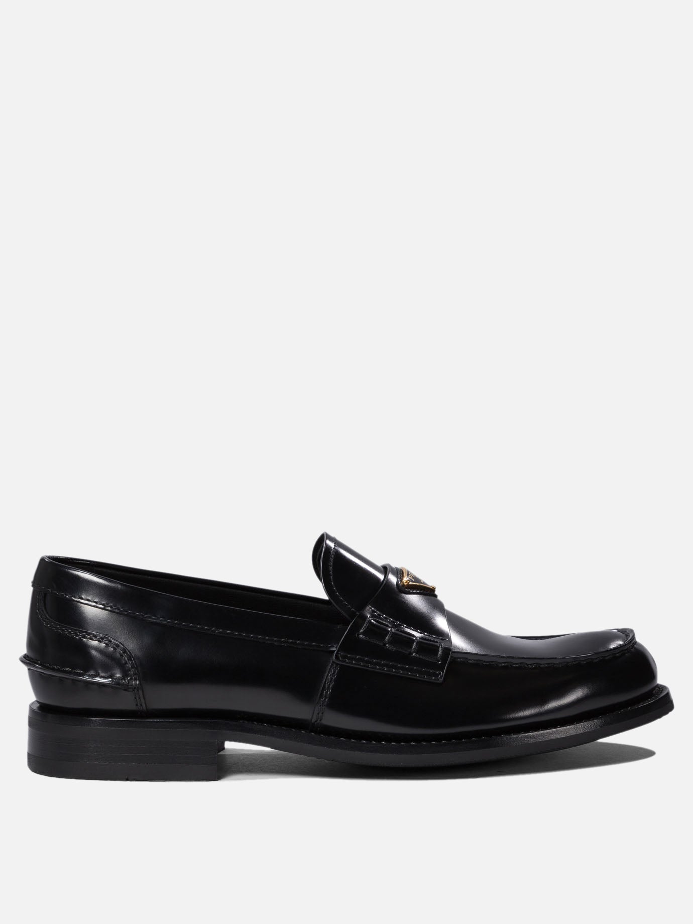 Prada Brushed leather loafers 14821360_6 Black thumbnail_1