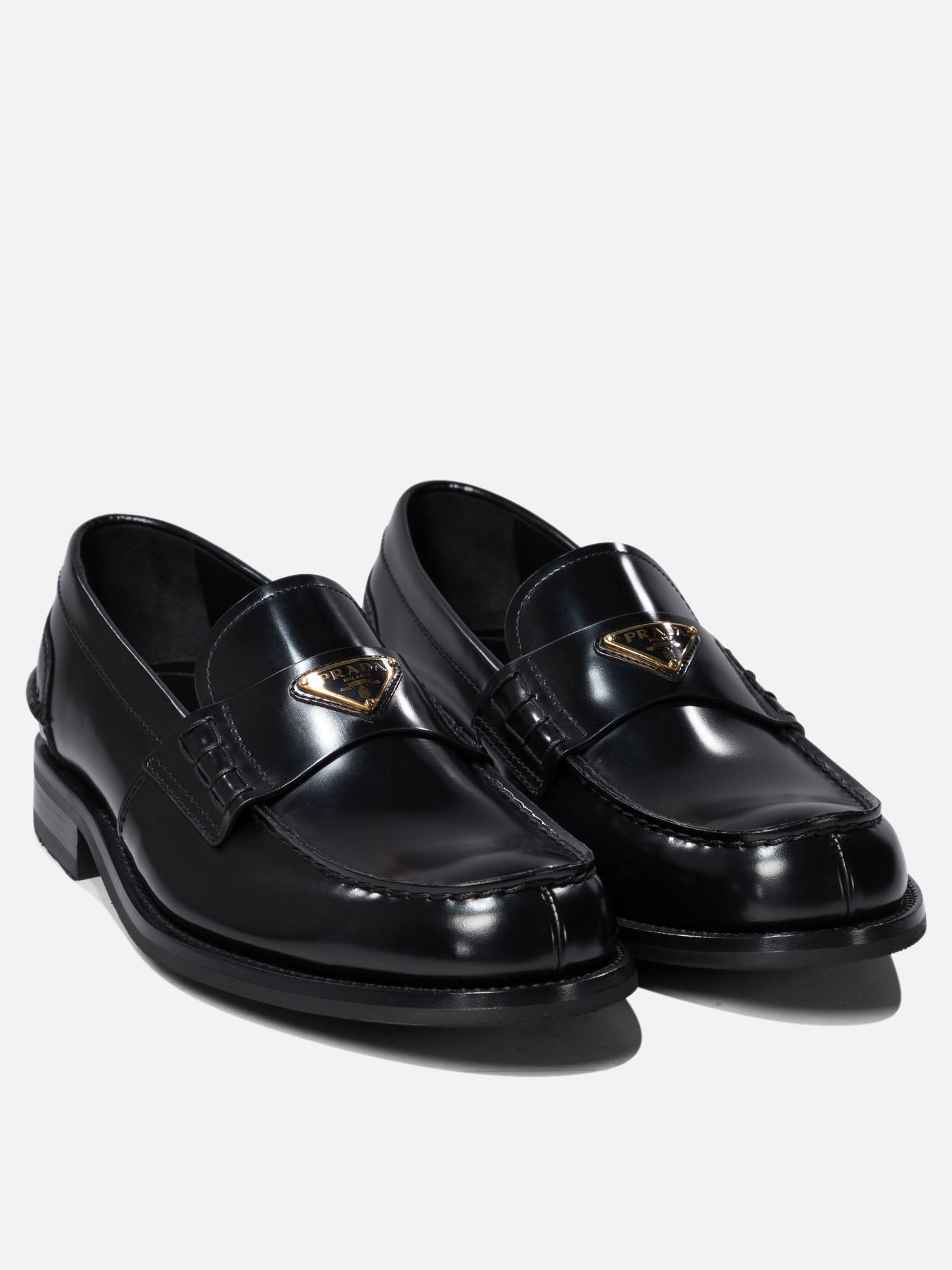 Prada Brushed leather loafers 14821360_6 Black thumbnail_2