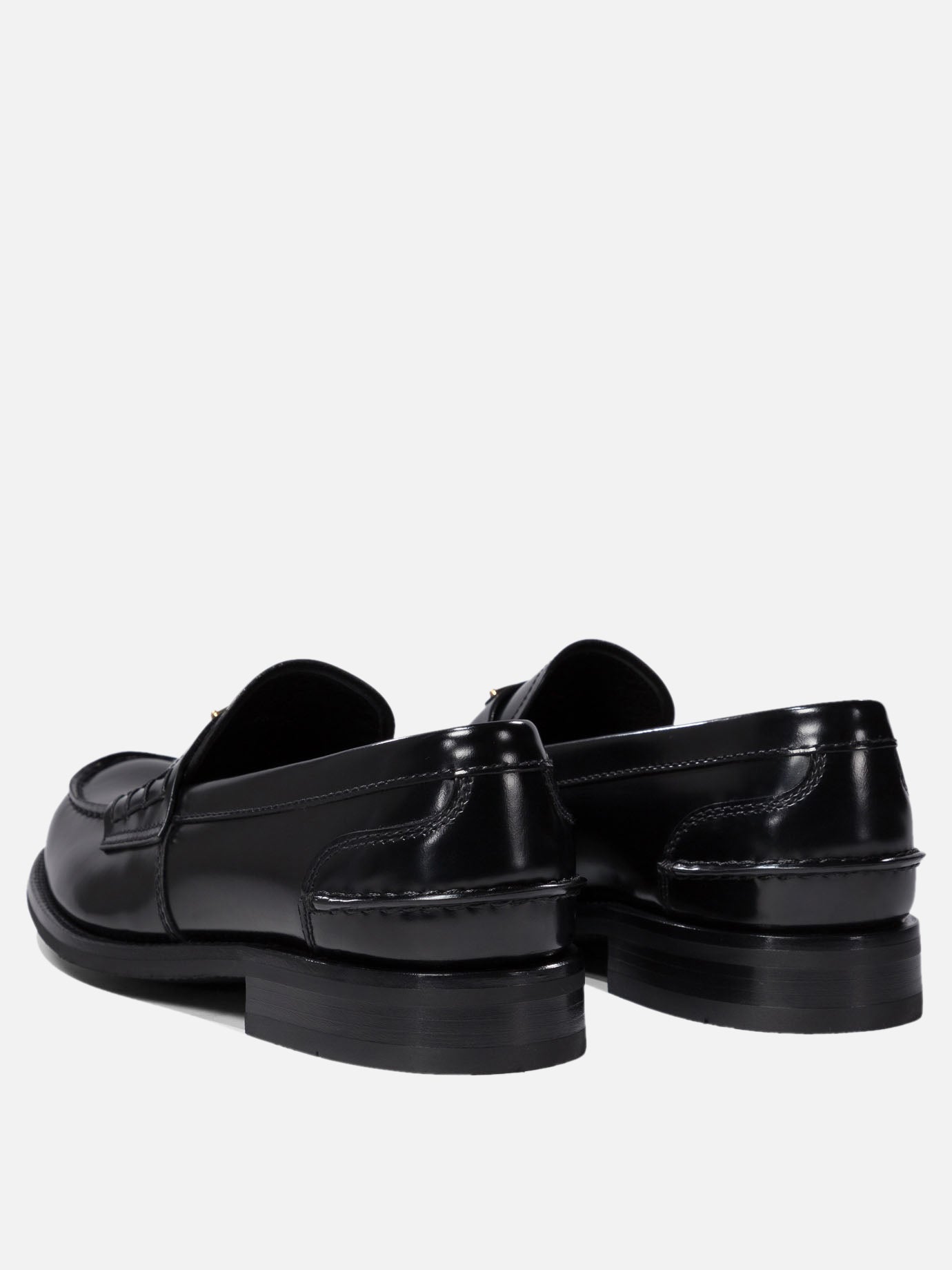 Brushed leather loafers