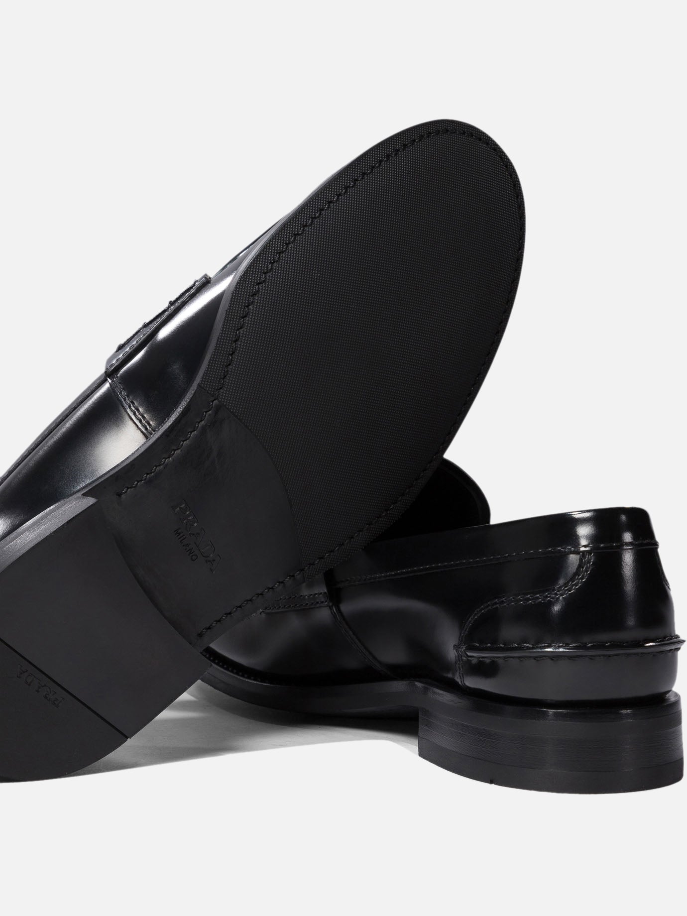 Brushed leather loafers