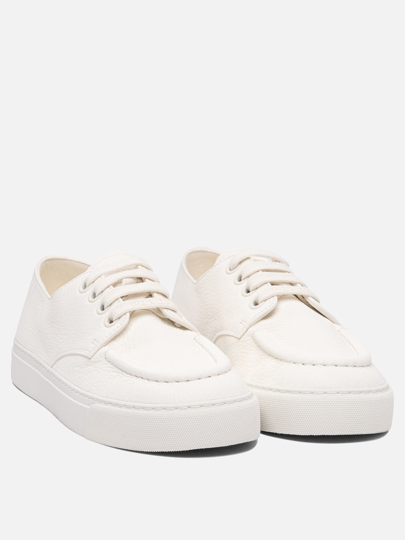 Prada Leather sneakers 19655081_6 White thumbnail_2