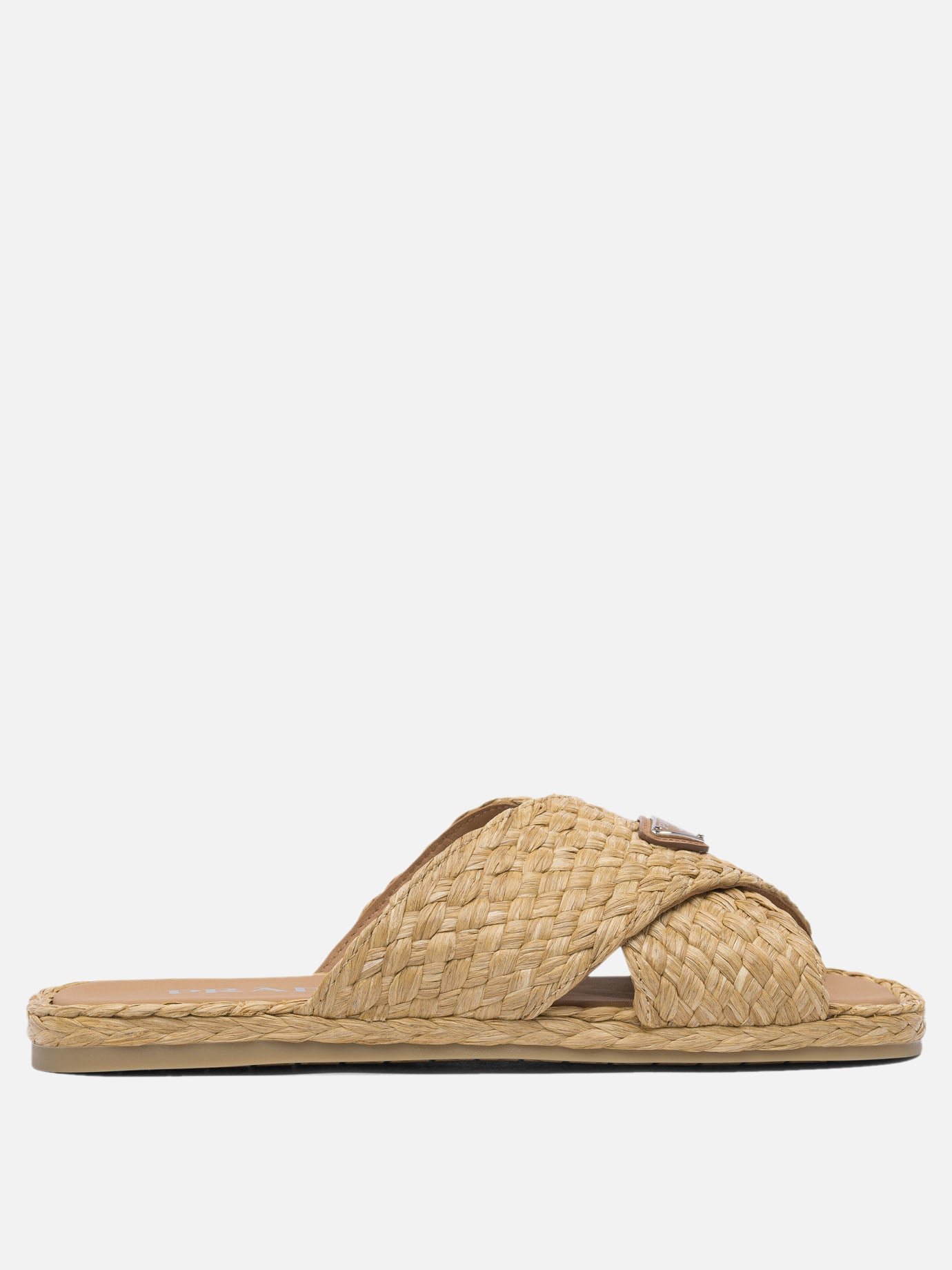 Prada Crisscross raffia slides 18104352_7 Beige thumbnail_1