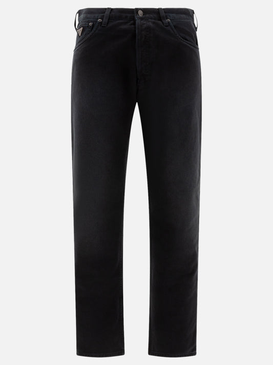 Straight-leg jeans Logo  Black - Prada Men | PLP | VIETTI Online Store 
