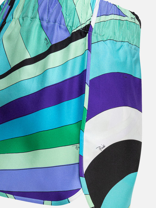Drawstring shorts Print  Blue - Pucci Women | PDP | VIETTI Online Store 
