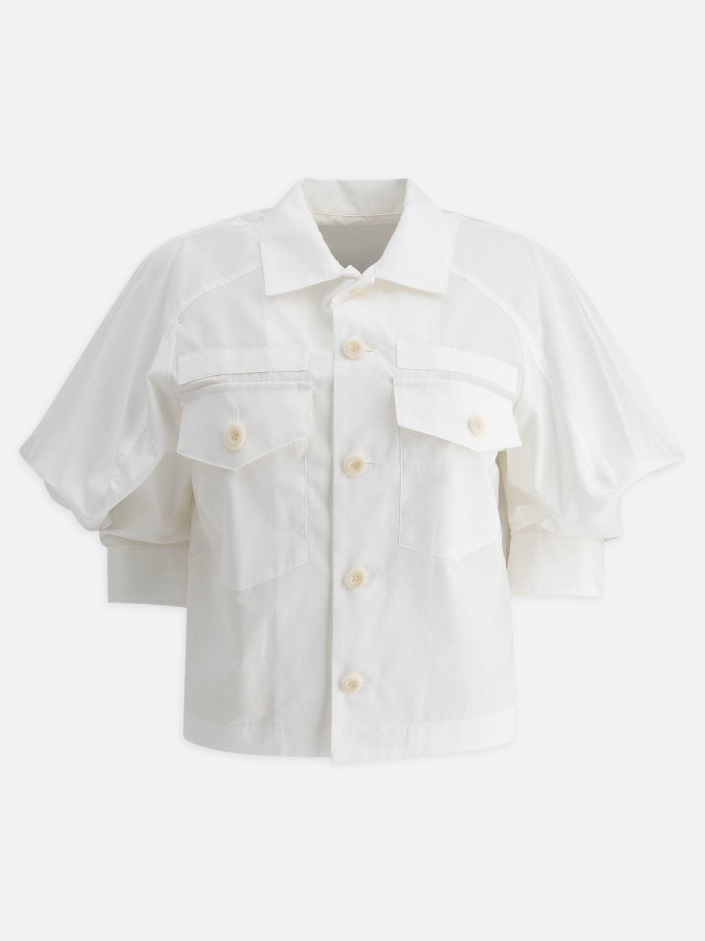 Casual shirts Solid colour  White - Sacai Women | PDP | VIETTI Online Store | Zoom-Modal
