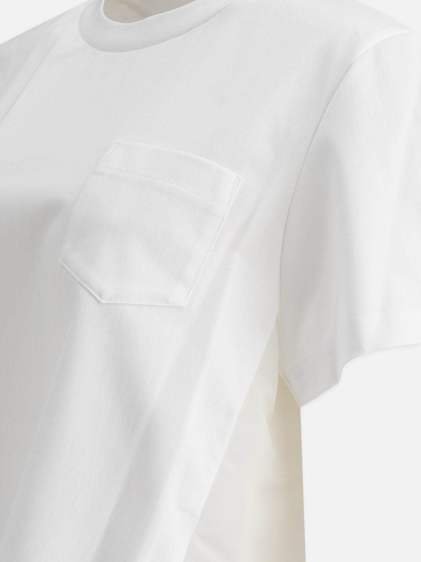 Crewneck t-shirts Solid colour  White - Sacai Women | PDP | VIETTI Online Store | thumbnail_4