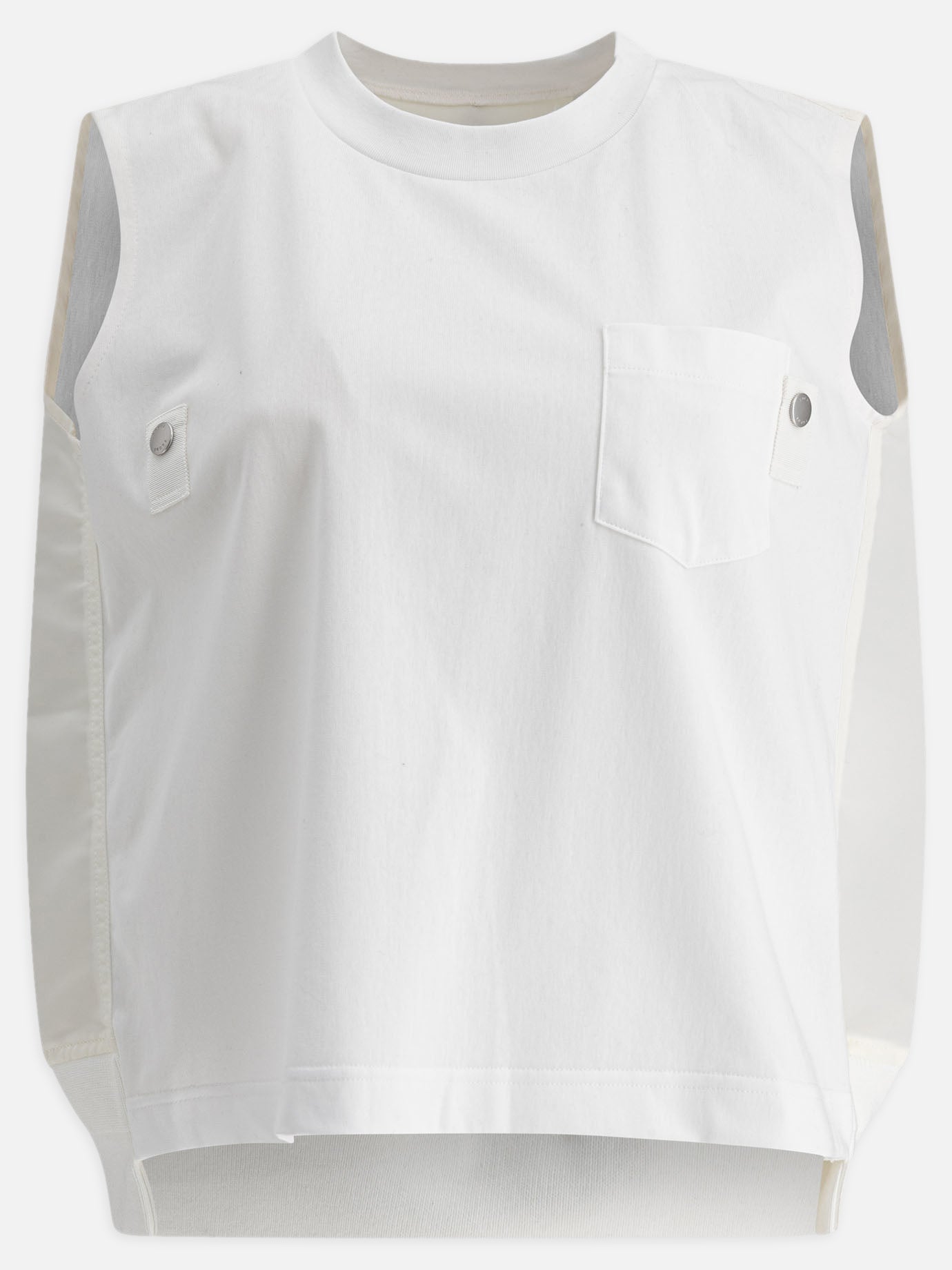 Tank tops Solid colour  White - Sacai Women | PDP | VIETTI Online Store | thumbnail
