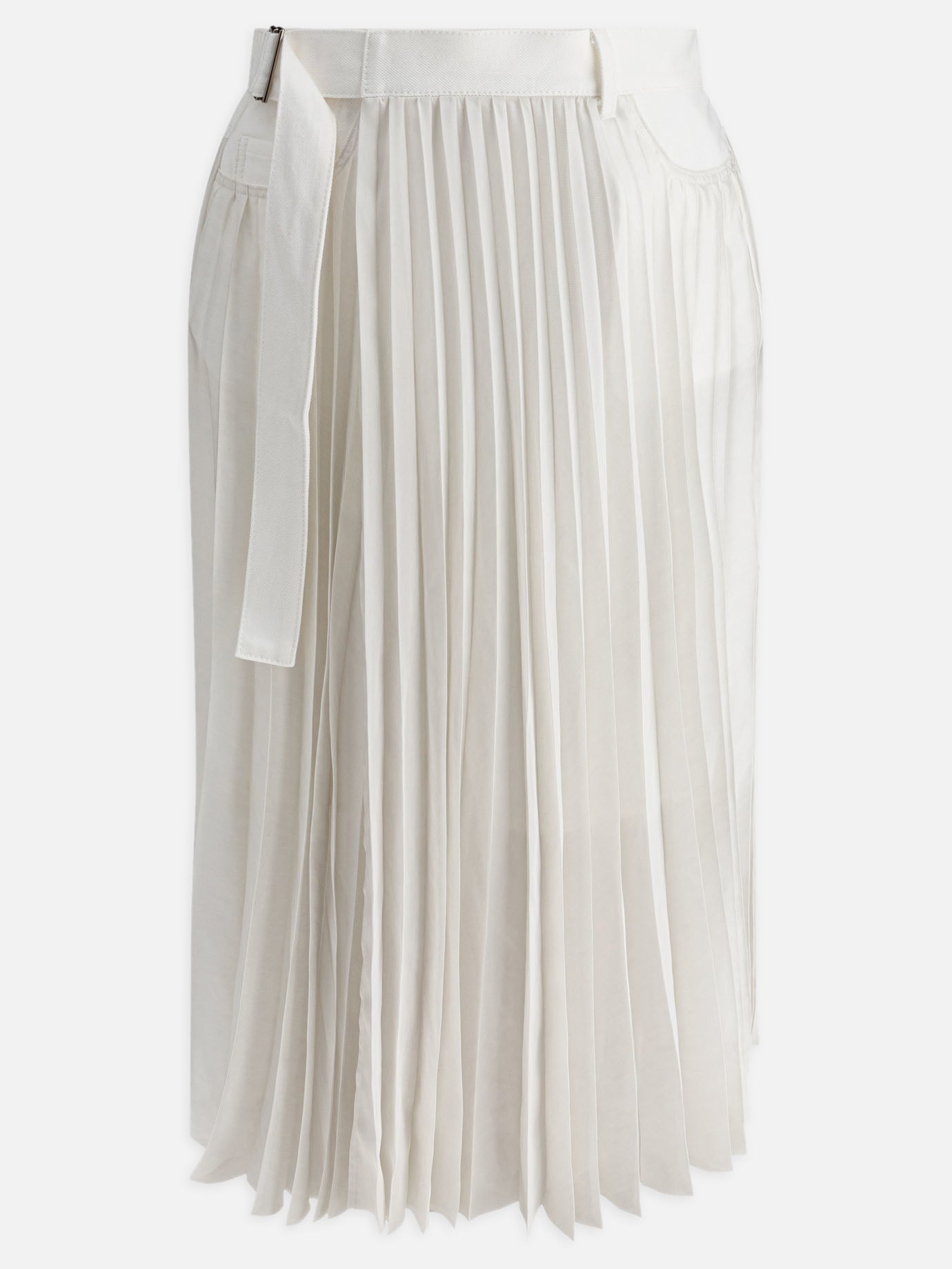 Long skirts Solid colour  White - Sacai Women | PDP | VIETTI Online Store | thumbnail