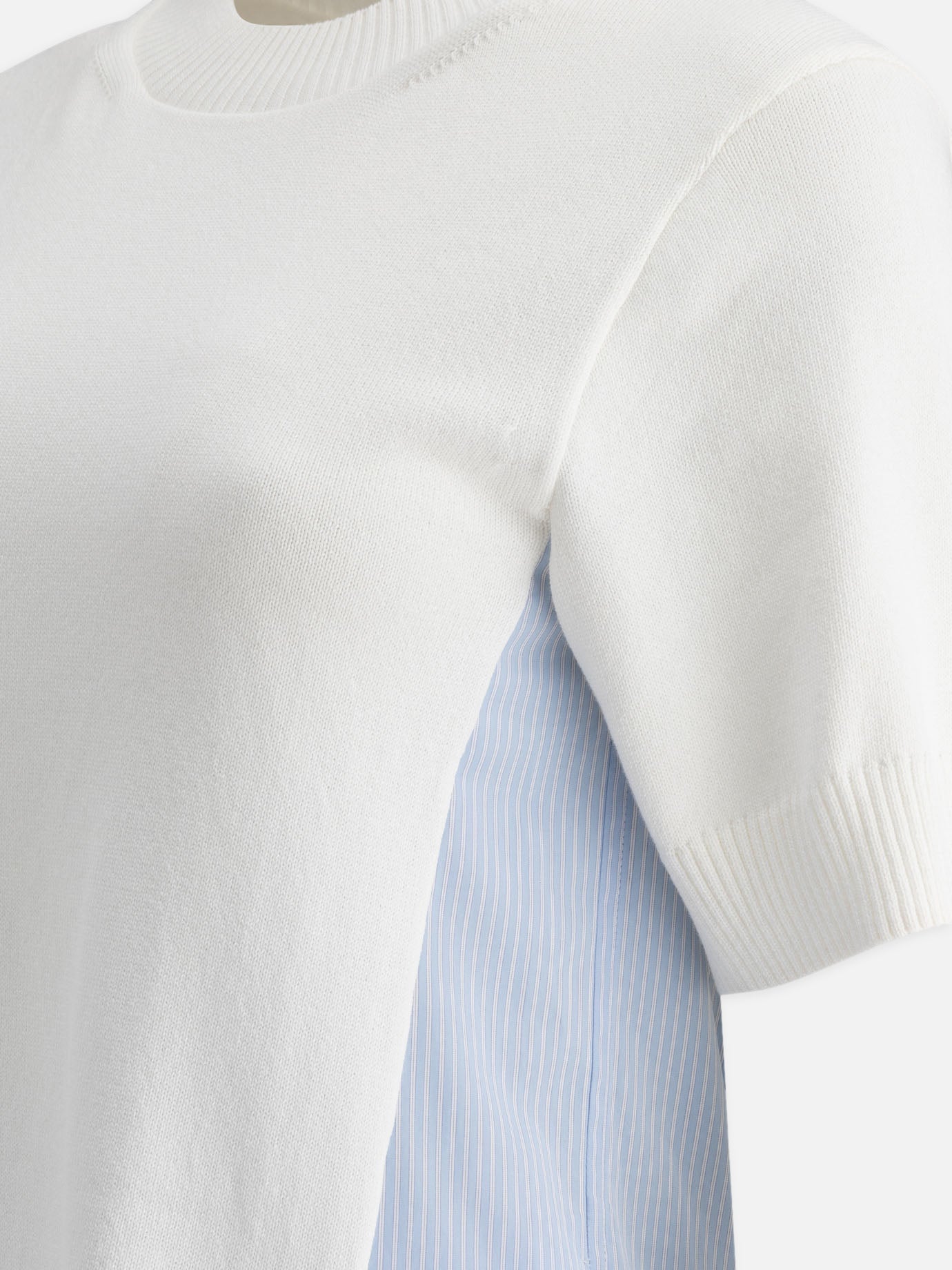 Sacai Cotton and knit dress 16887459_1 White thumbnail_4