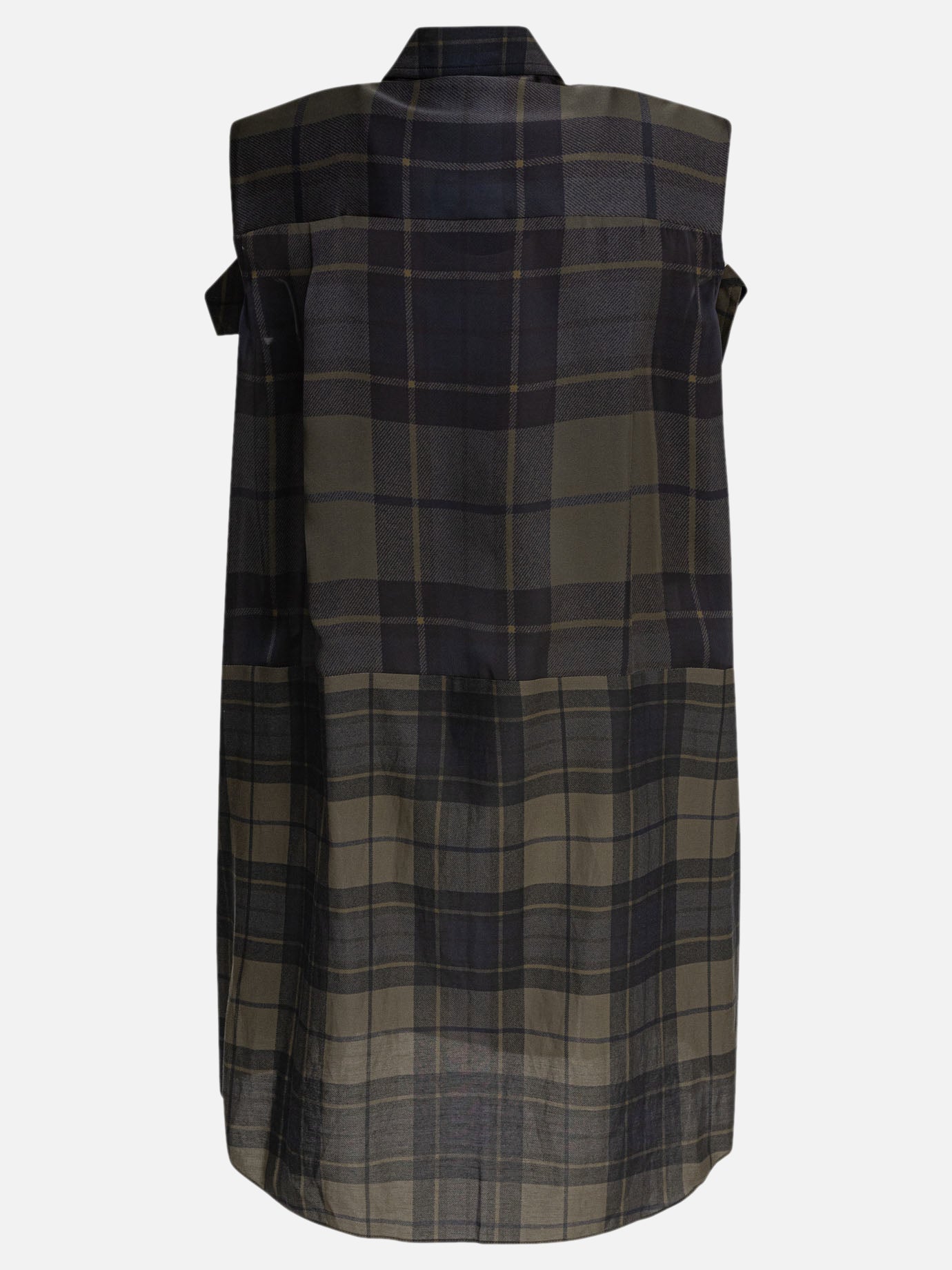 Mini dresses Plaid  Grey - Sacai Women | PDP | VIETTI Online Store | thumbnail_2