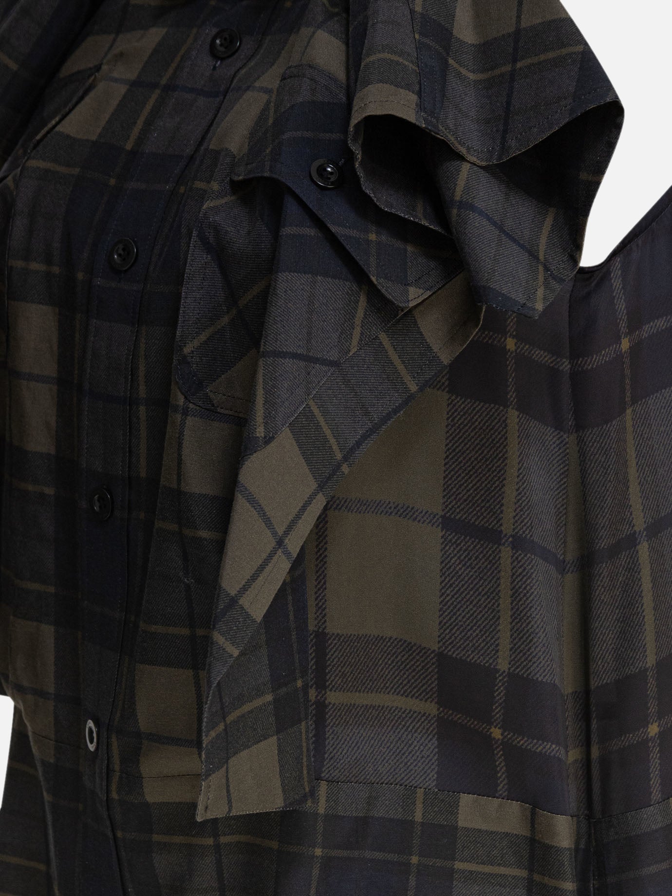 Mini dresses Plaid  Grey - Sacai Women | PDP | VIETTI Online Store | Zoom-Modal_4
