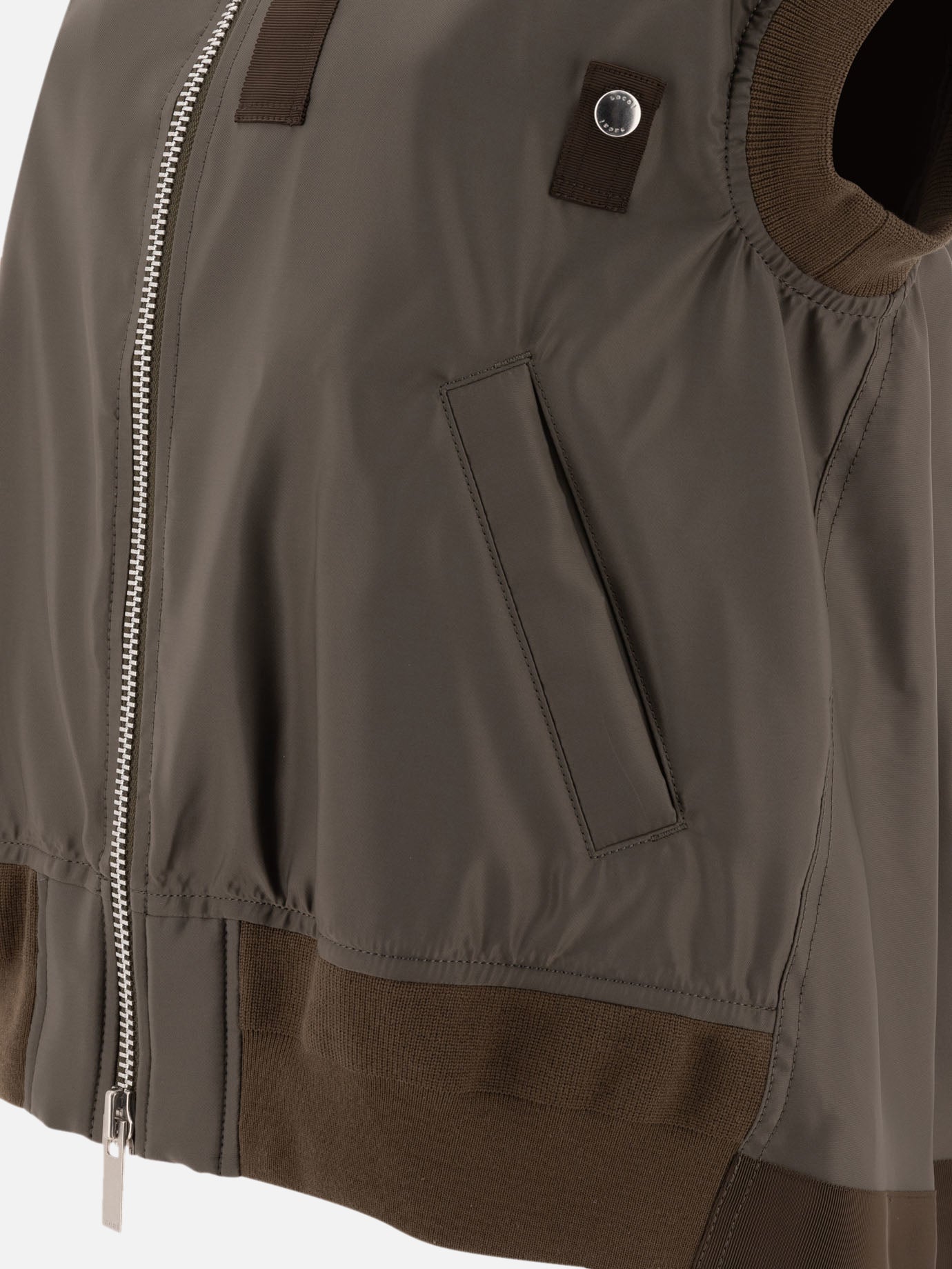 Vest jackets Solid colour  Green - Sacai Women | PDP | VIETTI Online Store | Zoom-Modal_4
