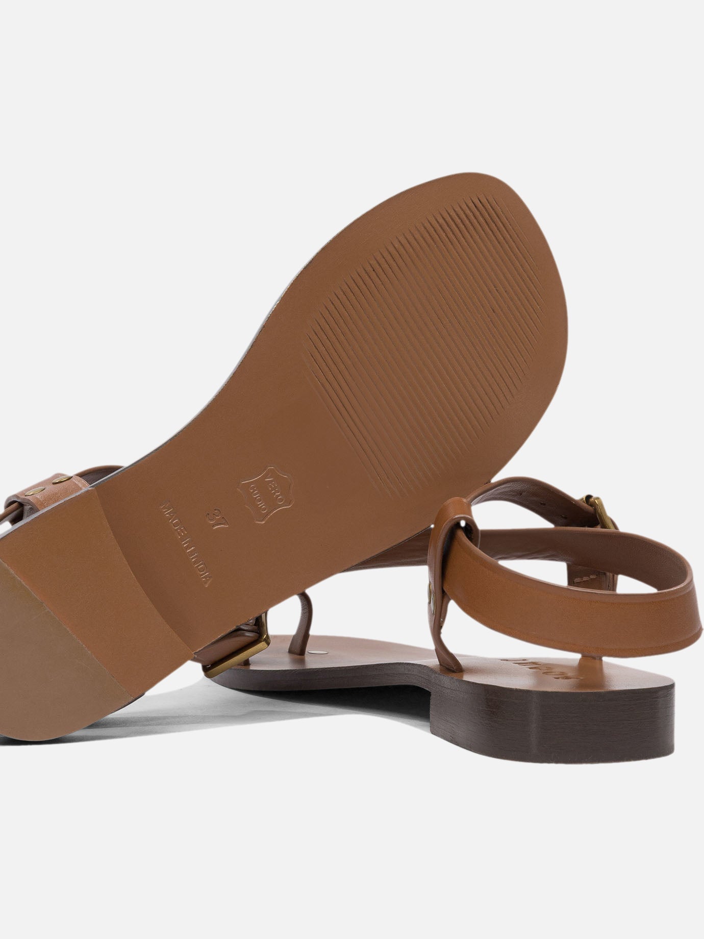 Flat sandals 100% bovine leather - 100% leather  Brown - Soeur Women | PDP | VIETTI Online Store | Zoom-Modal_5
