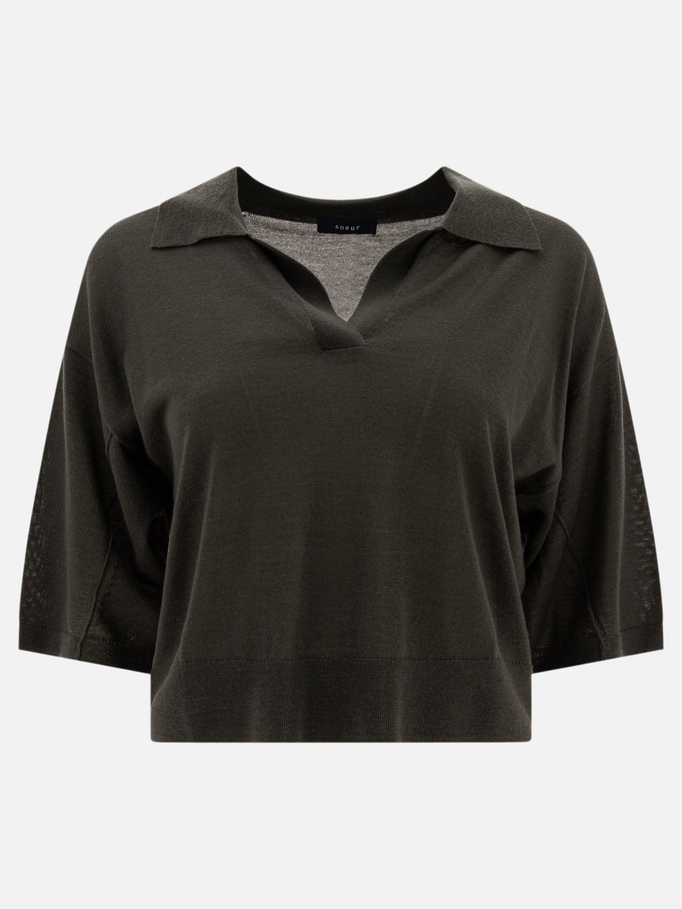Polo shirts without buttons Solid colour  Grey - Soeur Women | PDP | VIETTI Online Store | thumbnail