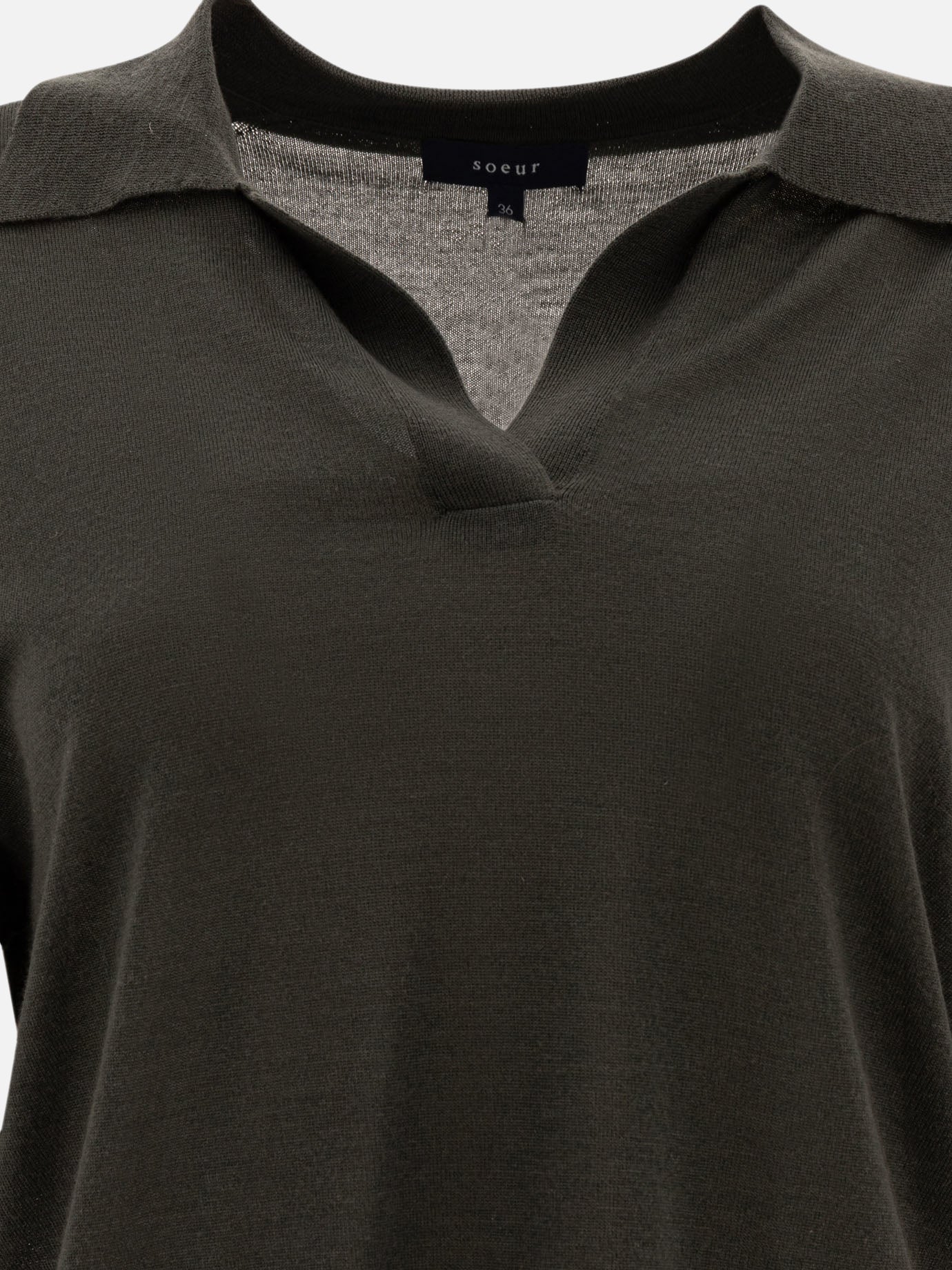 Polo shirts without buttons Solid colour  Grey - Soeur Women | PDP | VIETTI Online Store | thumbnail_3
