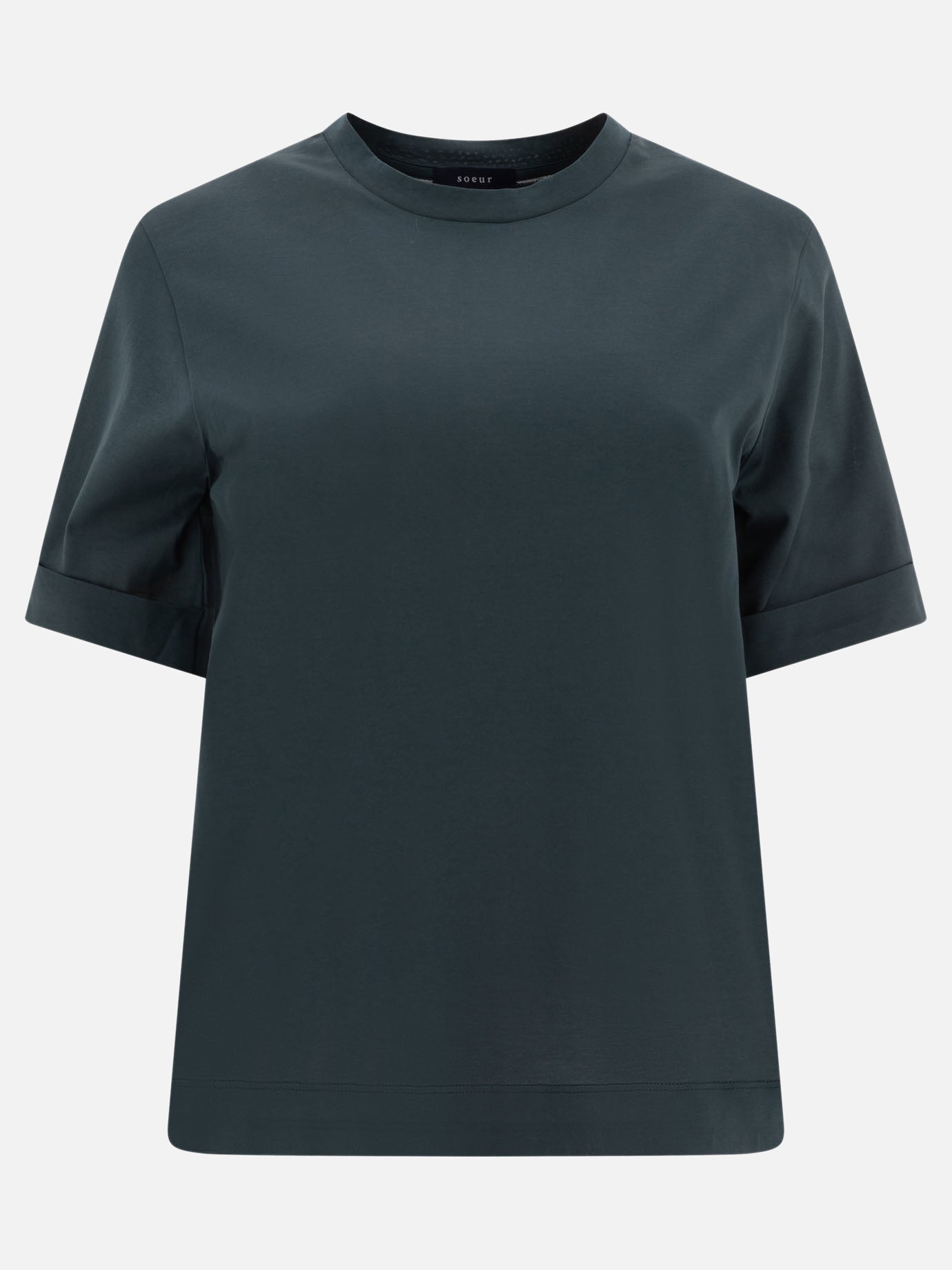 Crewneck t-shirts Solid colour  Green - Soeur Women | PDP | VIETTI Online Store | Zoom-Modal
