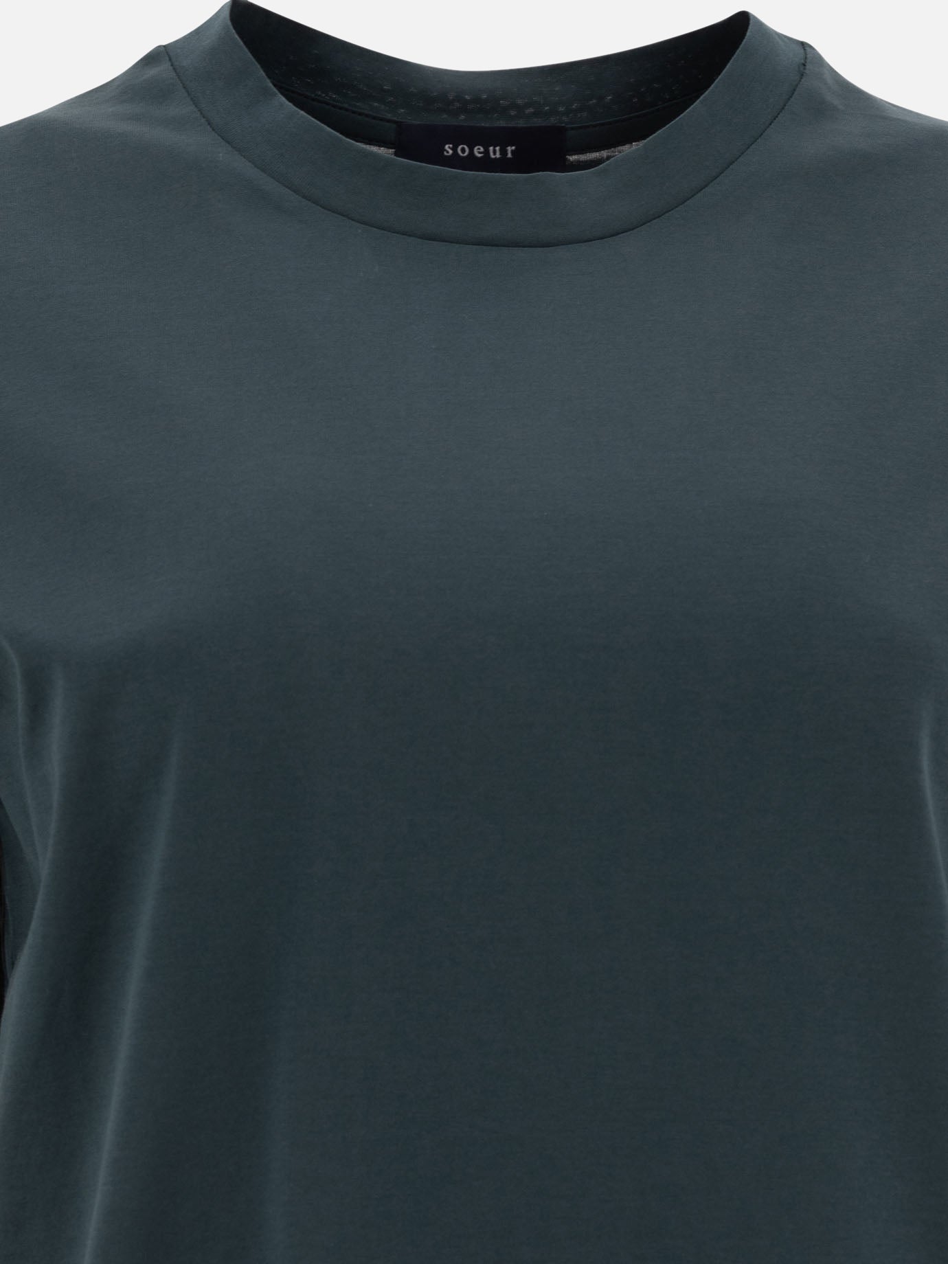 Crewneck t-shirts Solid colour  Green - Soeur Women | PDP | VIETTI Online Store | Zoom-Modal_3
