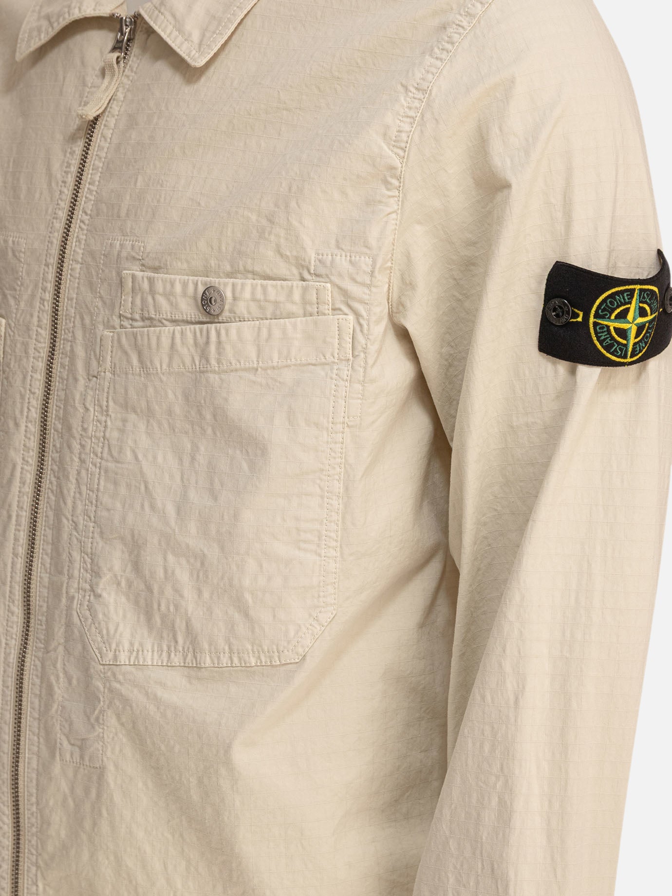 Overshirt jackets Logo  Beige - Stone Island Men | PDP | VIETTI Online Store | Zoom-Modal_4
