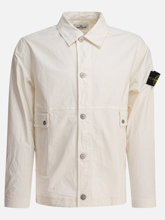 Stone Island Ripstop cotton overshirt 19700807_XL White 1