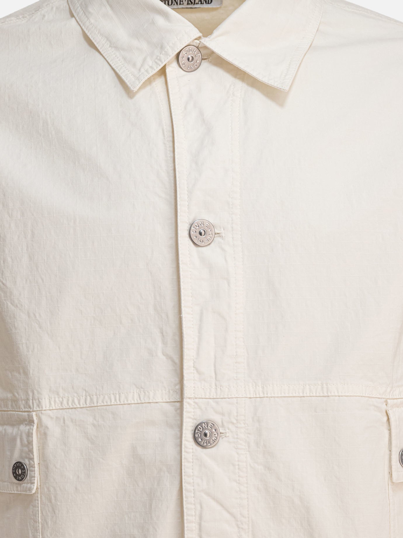 Overshirt jackets Logo  White - Stone Island Men | PDP | VIETTI Online Store | Zoom-Modal_3
