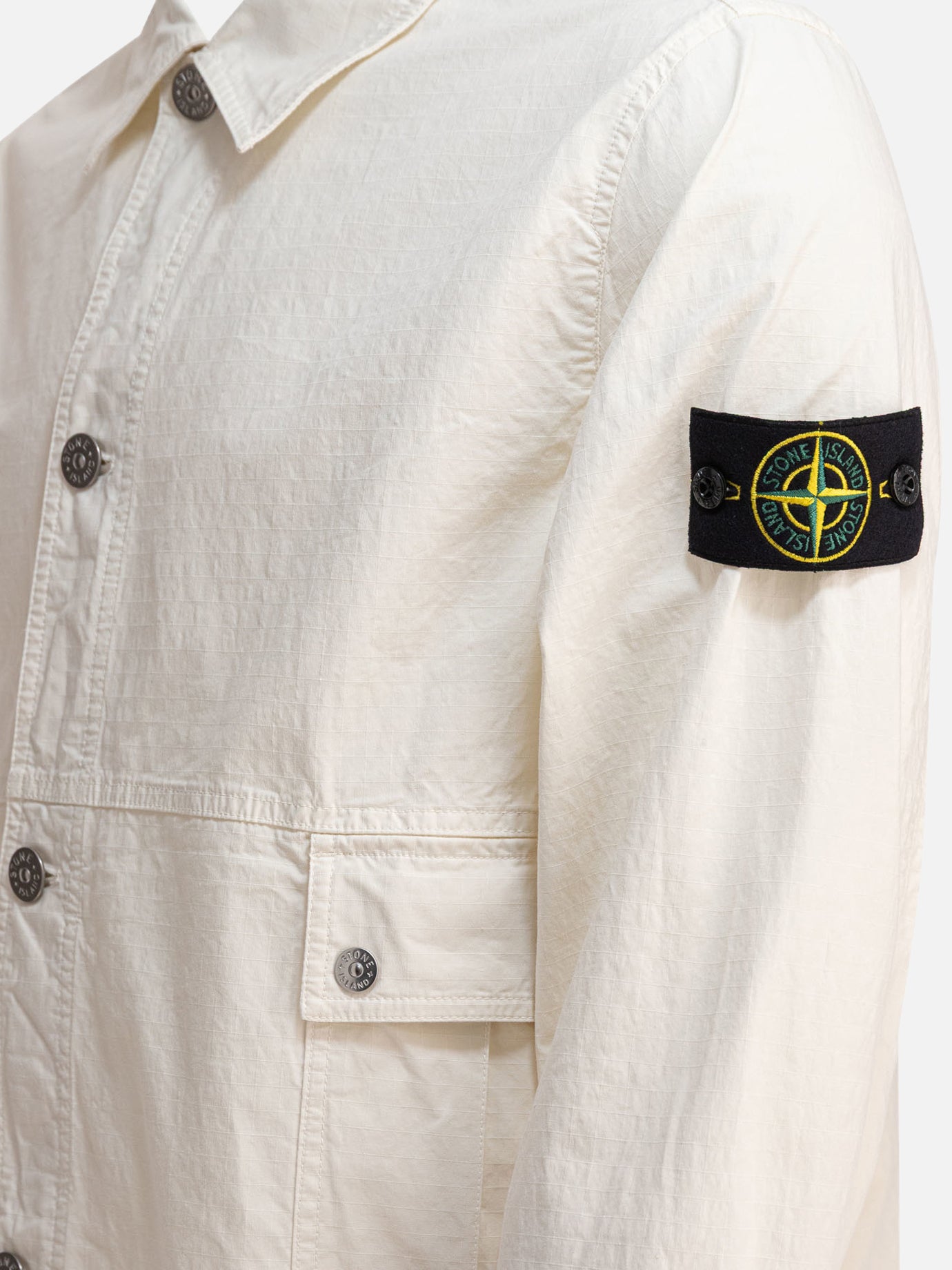 Overshirt jackets Logo  White - Stone Island Men | PDP | VIETTI Online Store | thumbnail_4