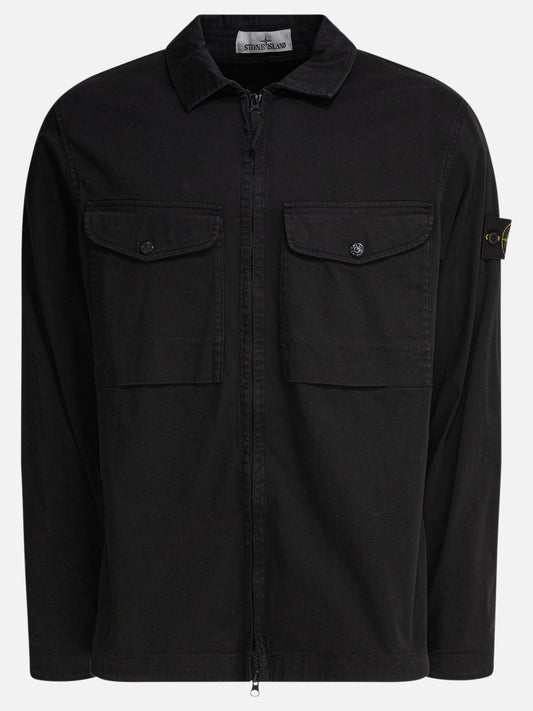 Overshirt jackets Logo  Black - Stone Island Men | PLP | VIETTI Online Store 
