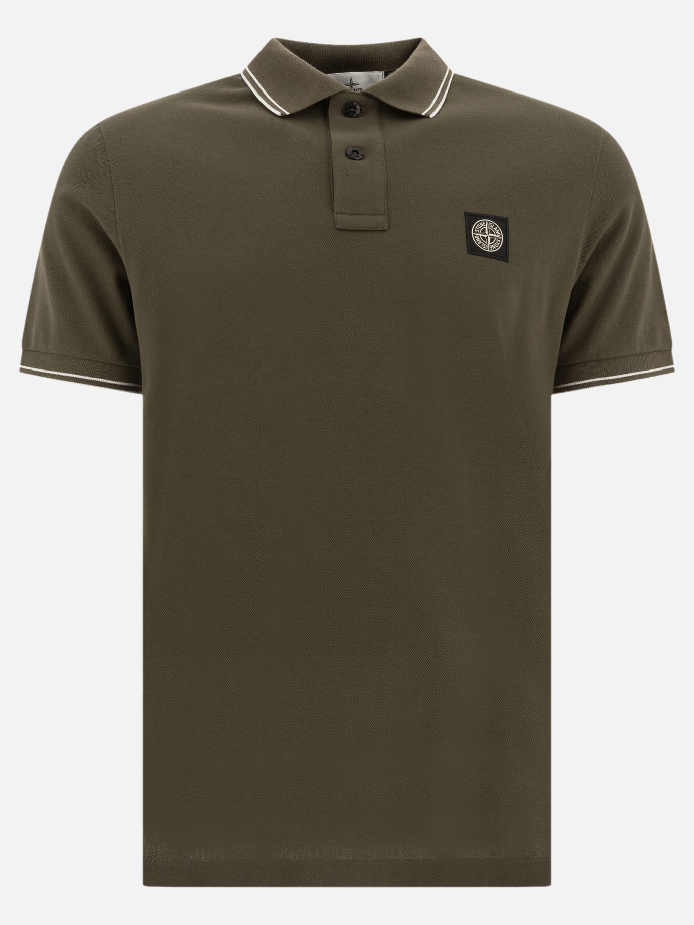 Polo shirts with buttons Logo  Green - Stone Island Men | PDP | VIETTI Online Store | Zoom-Modal
