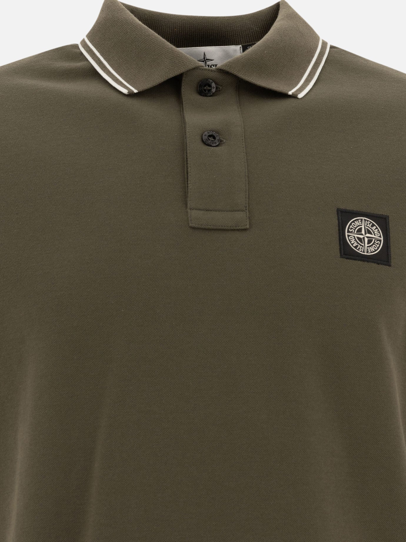 Polo shirts with buttons Logo  Green - Stone Island Men | PDP | VIETTI Online Store | Zoom-Modal_3
