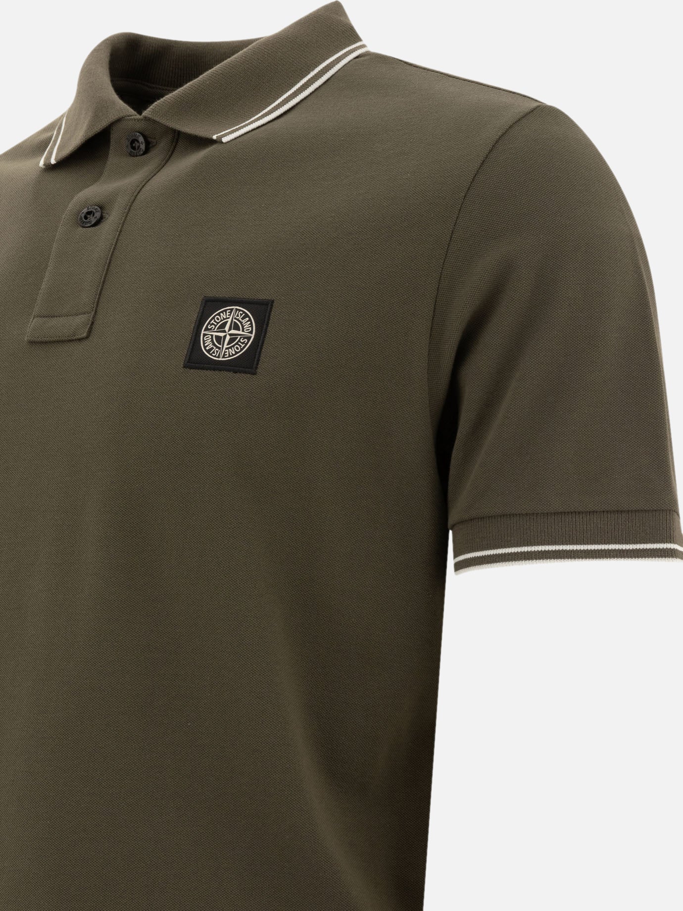 Polo shirts with buttons Logo  Green - Stone Island Men | PDP | VIETTI Online Store | Zoom-Modal_4
