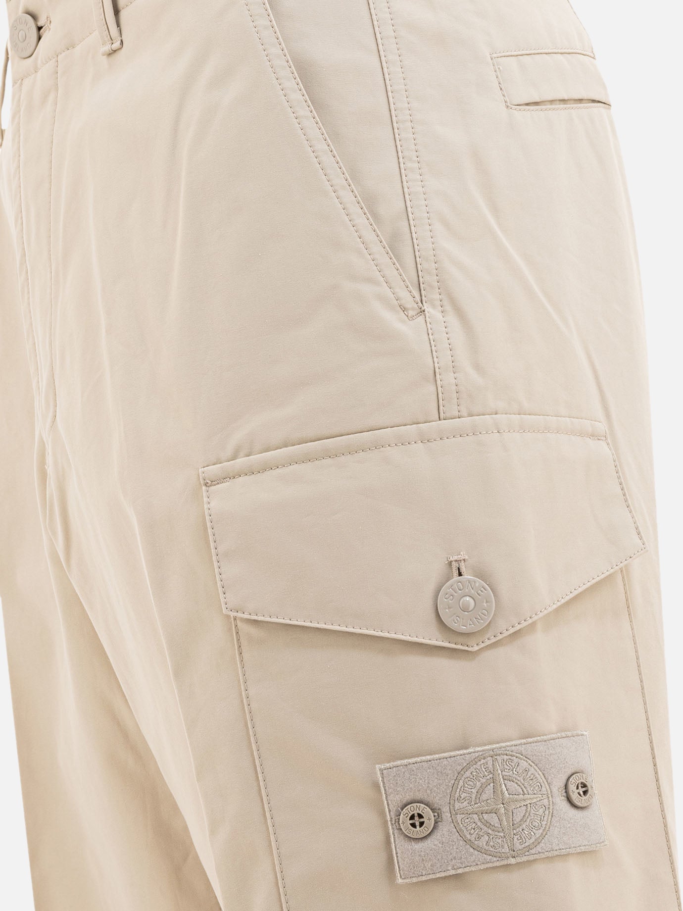 Cargo & parachute trousers Logo  Beige - Stone Island Men | PDP | VIETTI Online Store | thumbnail_4