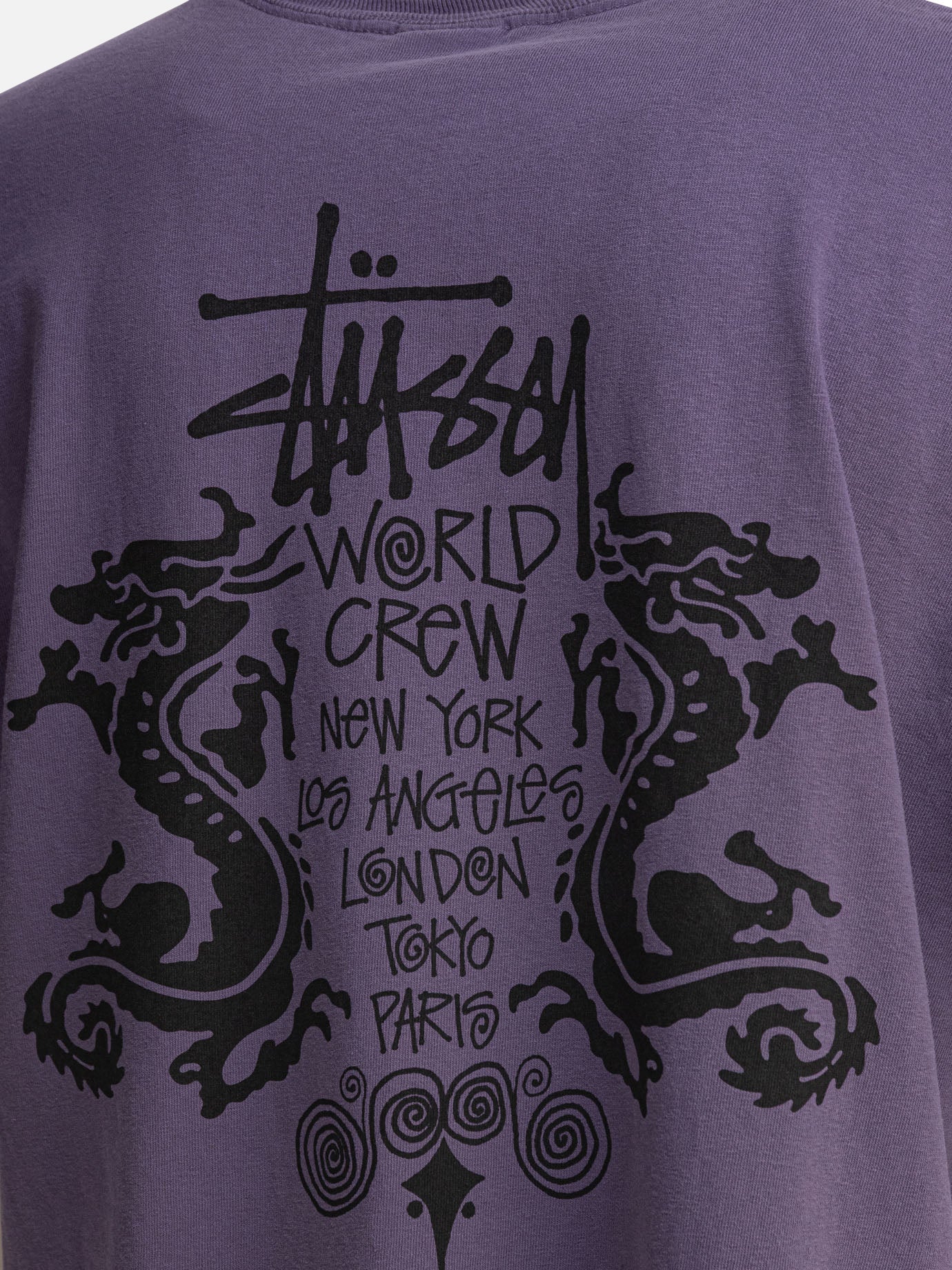 Crewneck t-shirts Solid colour  Purple - Stüssy Men | PDP | VIETTI Online Store | thumbnail_4