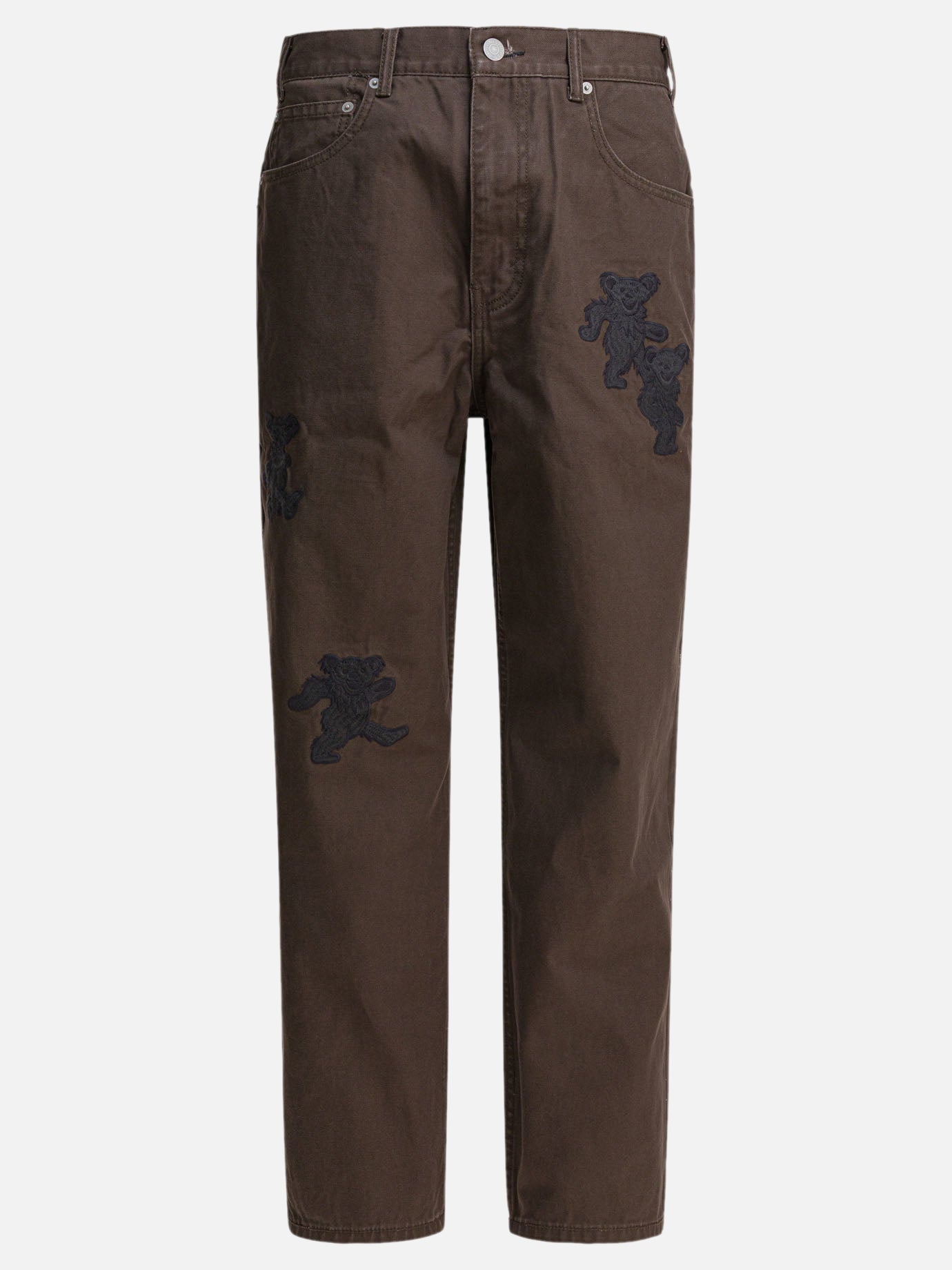 Work pants Embroidered  Brown - Thisisneverthat® Men | PDP | VIETTI Online Store | thumbnail