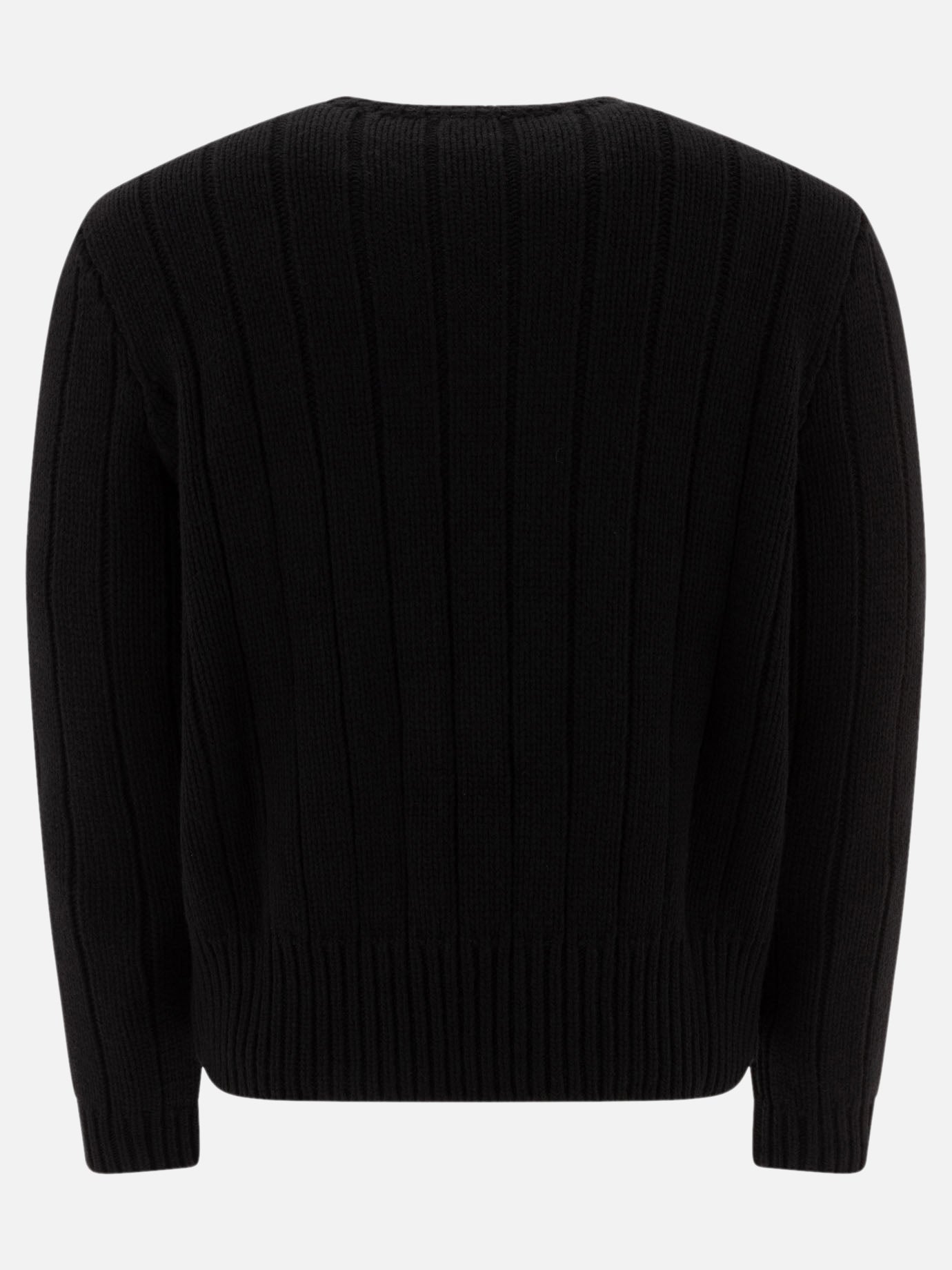 Crewneck sweaters Textured knit  Black - Valentino Men | PDP | VIETTI Online Store | Zoom-Modal_2
