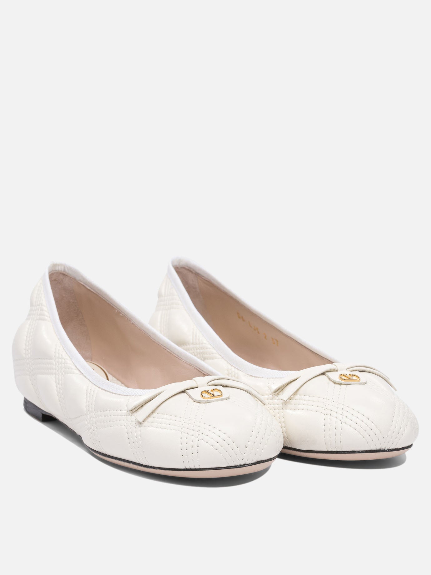Valentino Garavani &quot;Quiltie 67&quot; ballet flats 19664884_36 White thumbnail_2