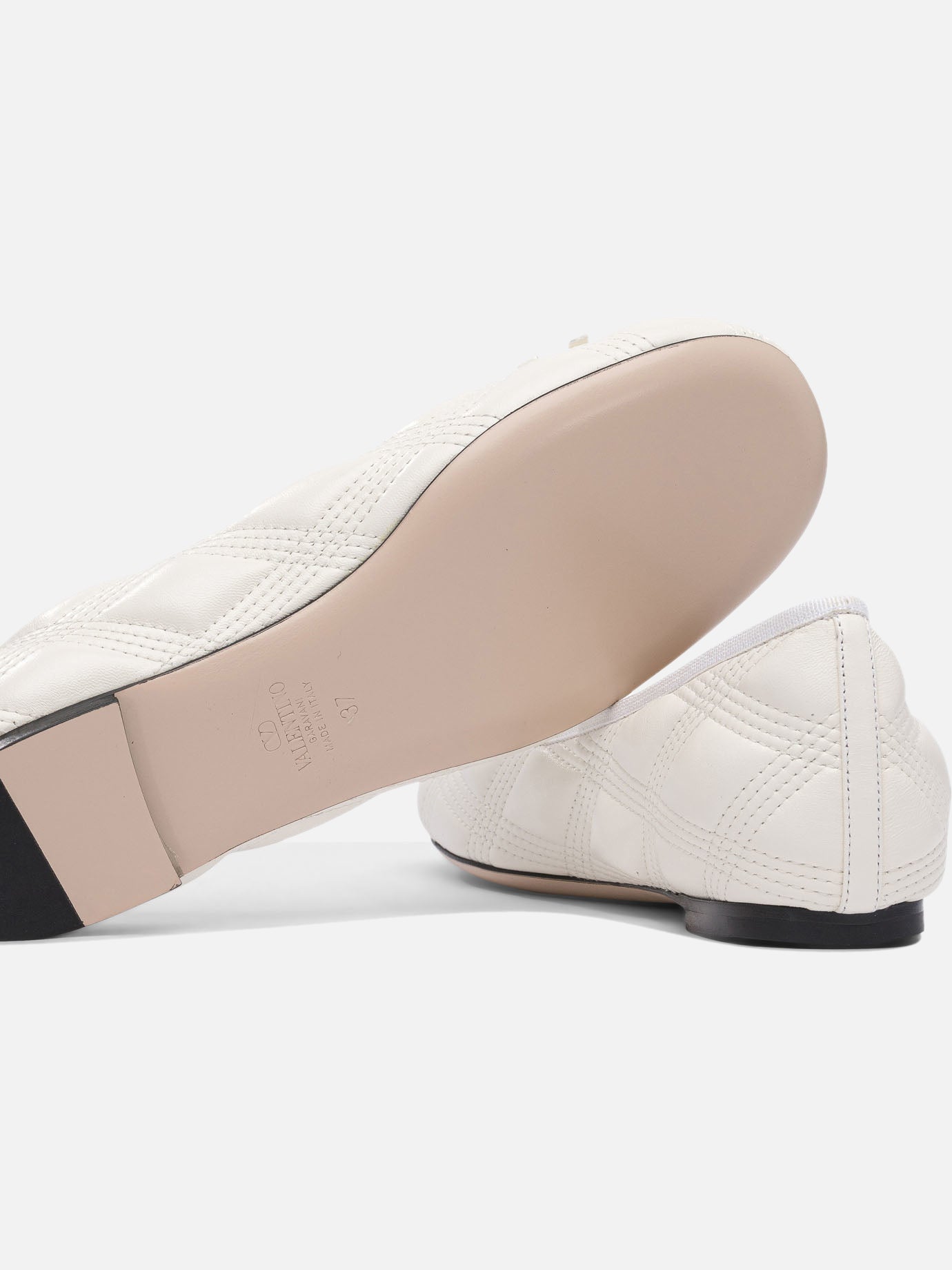 Valentino Garavani &quot;Quiltie 67&quot; ballet flats 19664884_36 White thumbnail_5