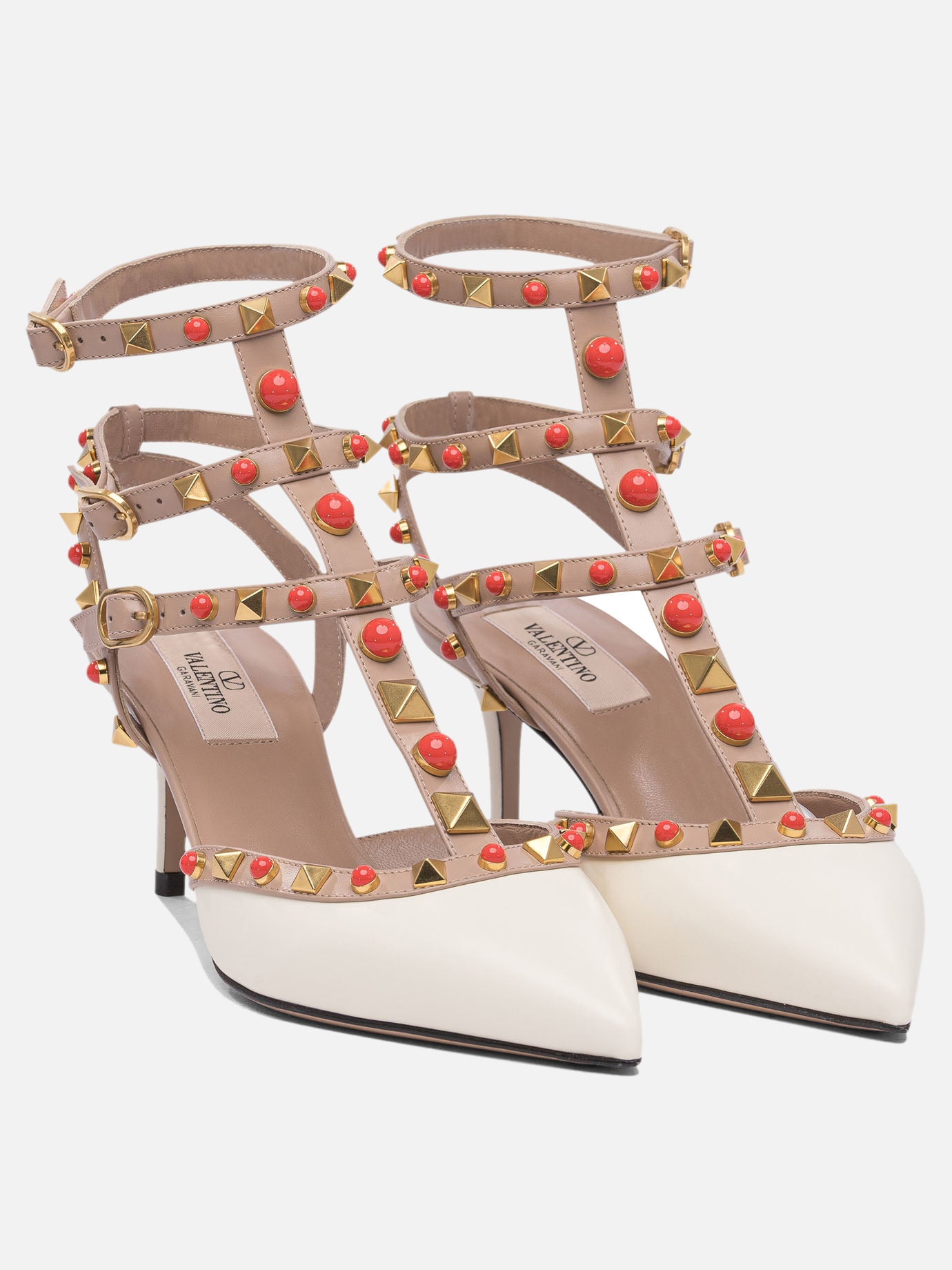Valentino Garavani &quot;Rockstund 65 mm&quot; pumps 14946415_36 White thumbnail_2
