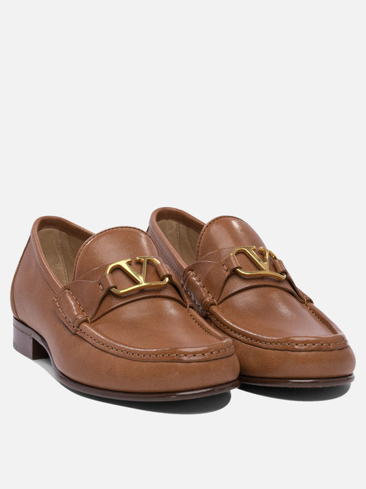 Valentino Garavani "VLogo Signature" 20mm loafers 12371610_40 Brown 2