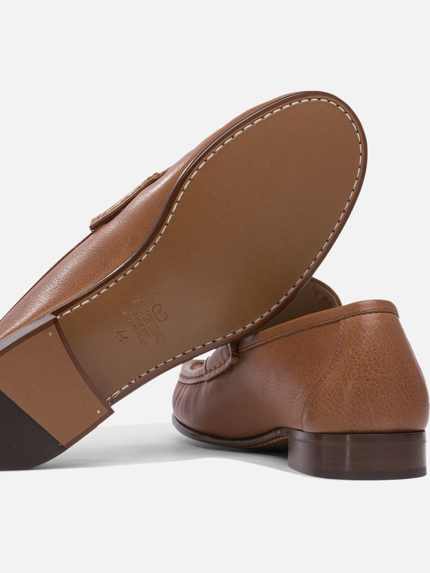 Valentino Garavani &quot;VLogo Signature&quot; 20mm loafers 12371610_40 Brown thumbnail_5